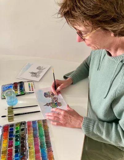 Laurence Audy - mise en couleur aquarelle