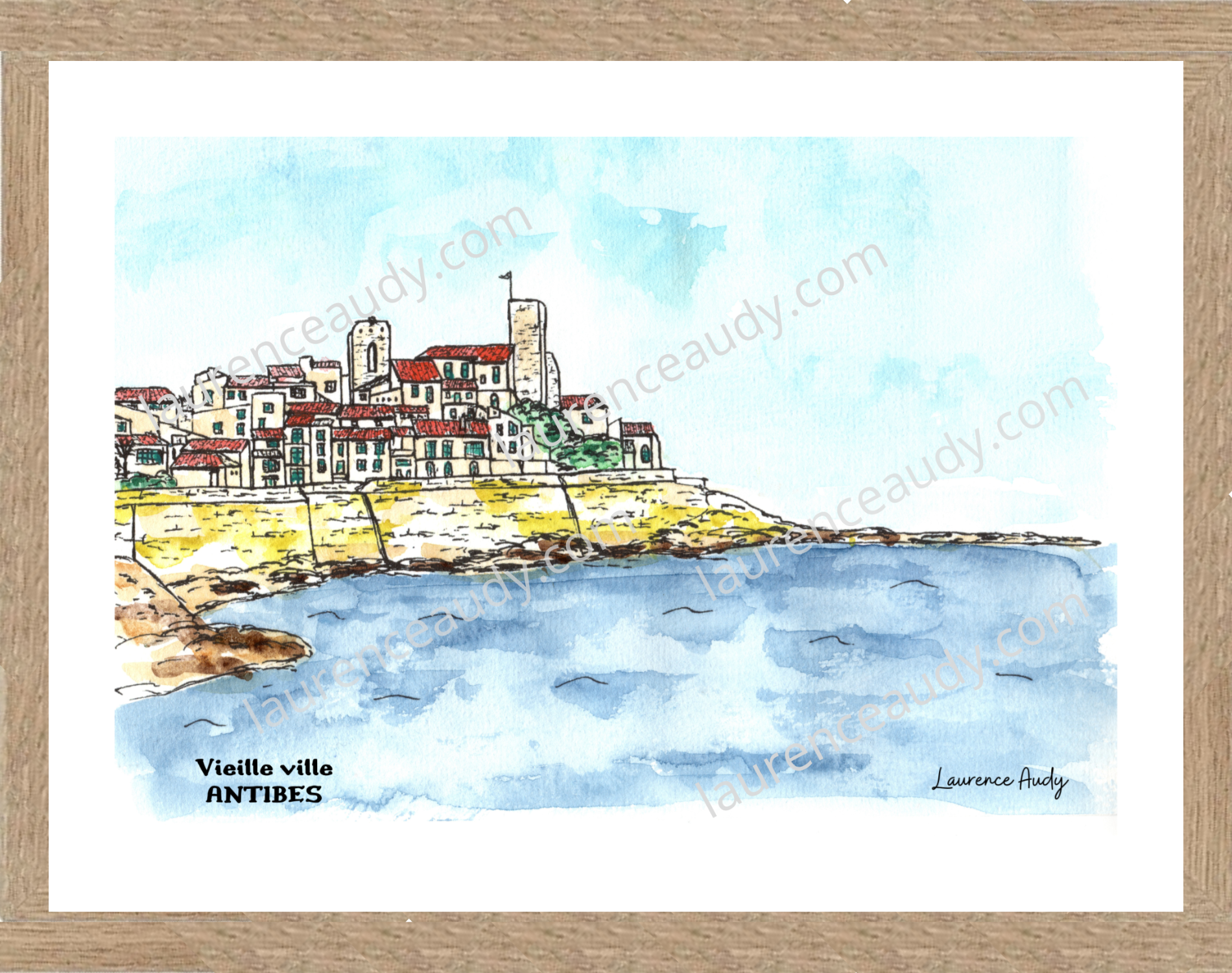 Affiche vieille ville Antibes — aquarelle – Image 3