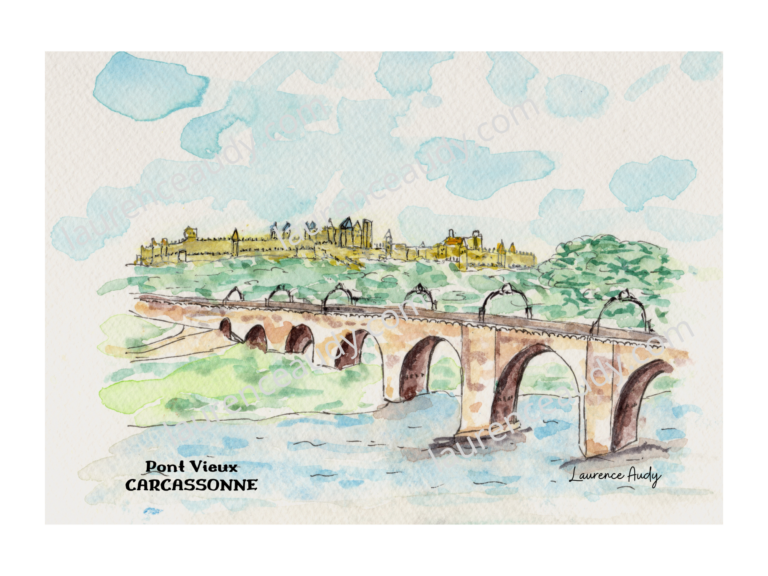 Carcassonne Pont vieux Aude Laurence Audy
