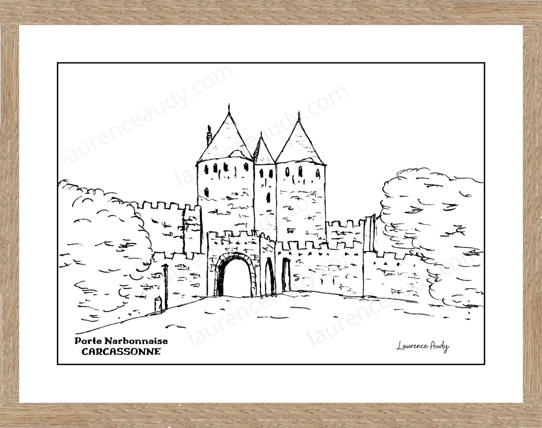 Affiche porte Narbonnaise Carcassonne – Image 2