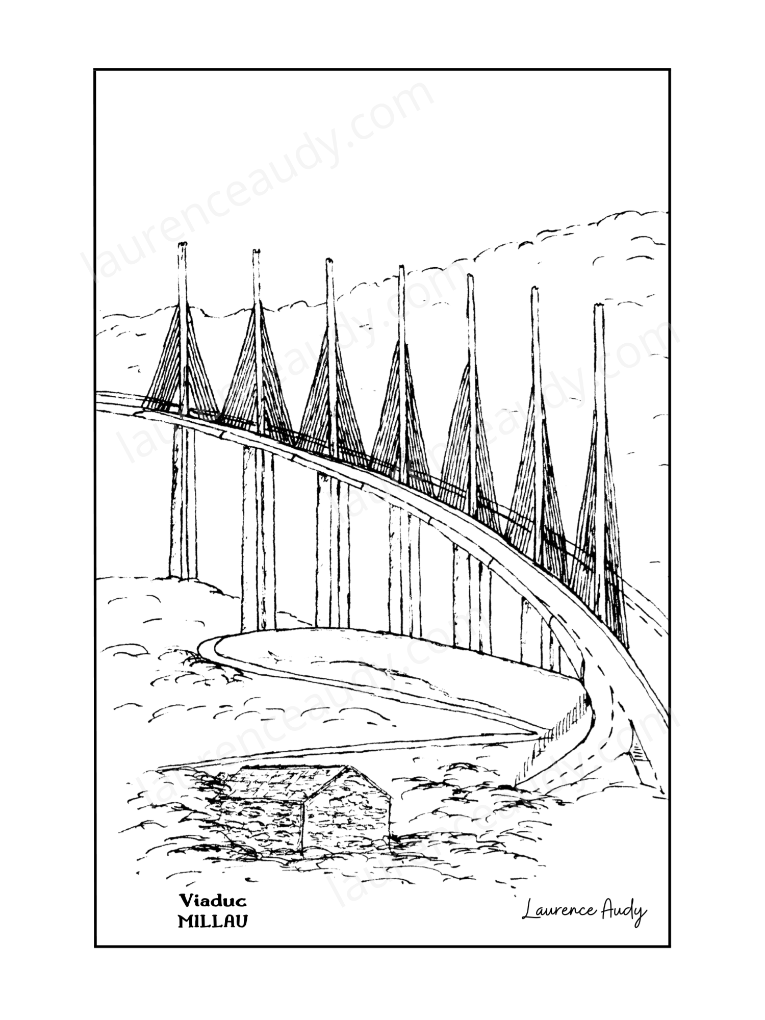 12-MILLAU-VIADUC-N&B FILIGRANE
