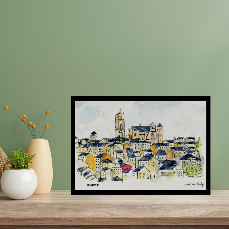 Affiche Rodez — aquarelle – Image 4