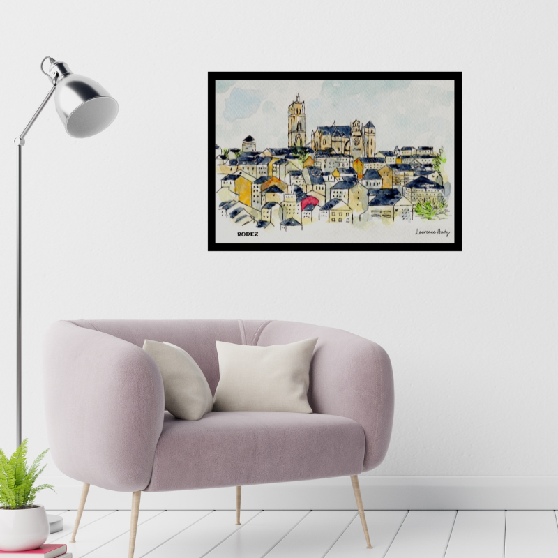 Affiche Rodez — aquarelle – Image 5