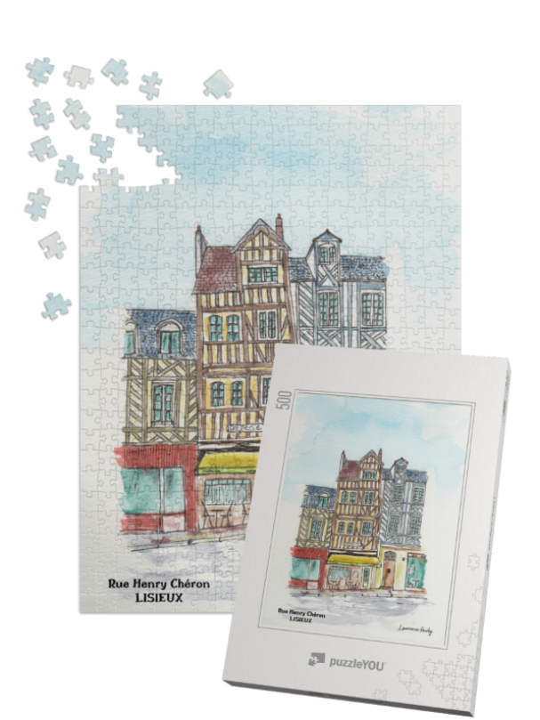 14-LISIEUX-RUE-CHERON-PUZZLE-500-PIECES-BOITE|||