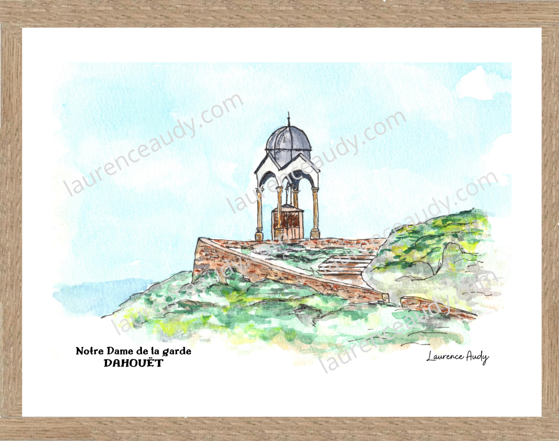 Affiche Notre Dame de la garde Dahouët — aquarelle – Image 3