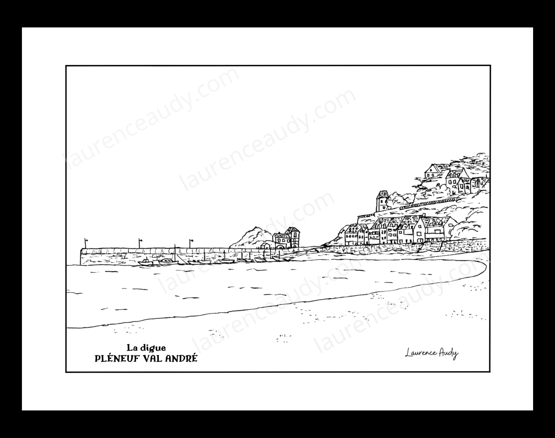 Affiche la Digue Pléneuf Val André – Image 2