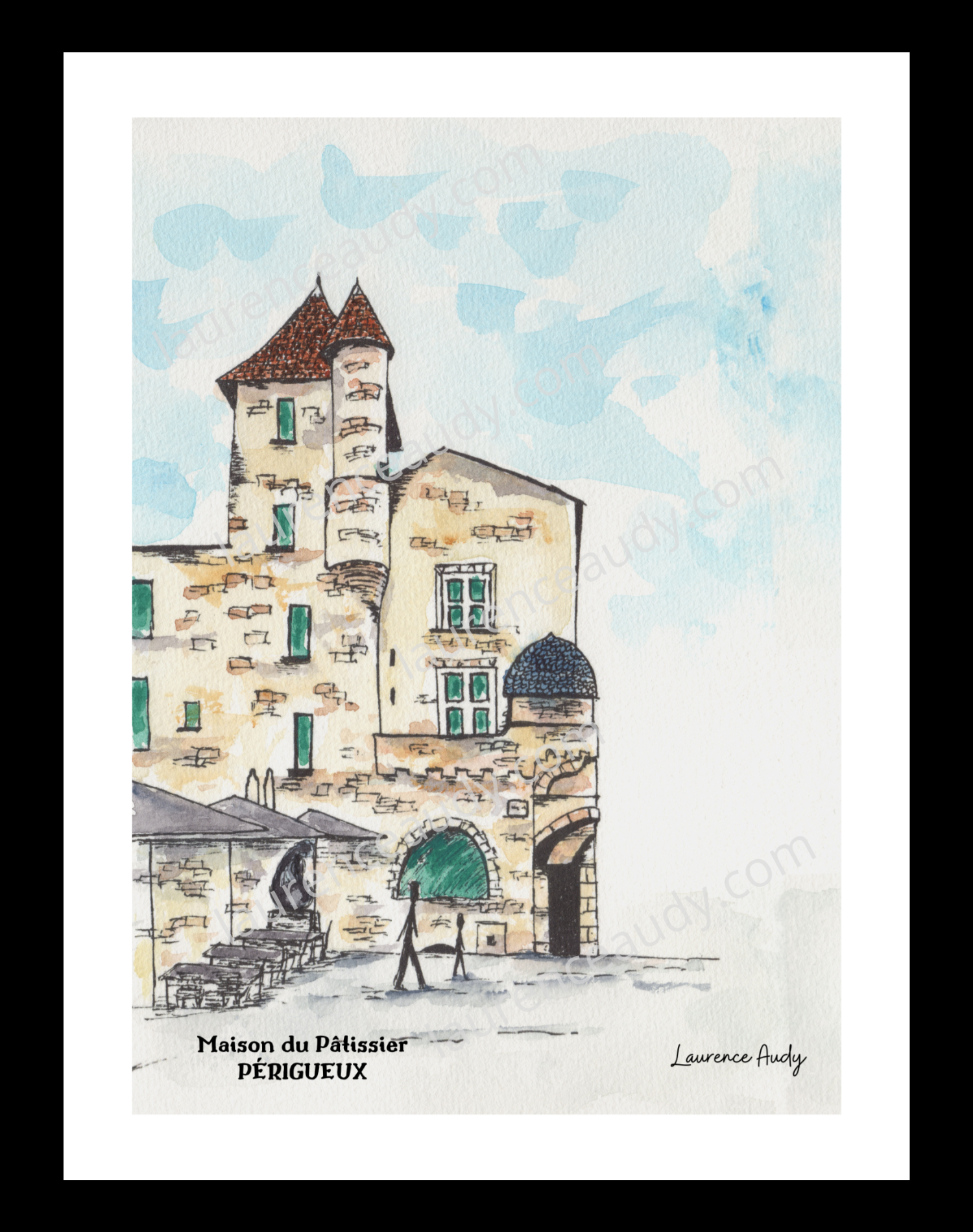 Affiche Maison du Pâtissier Périgueux — aquarelle – Image 2