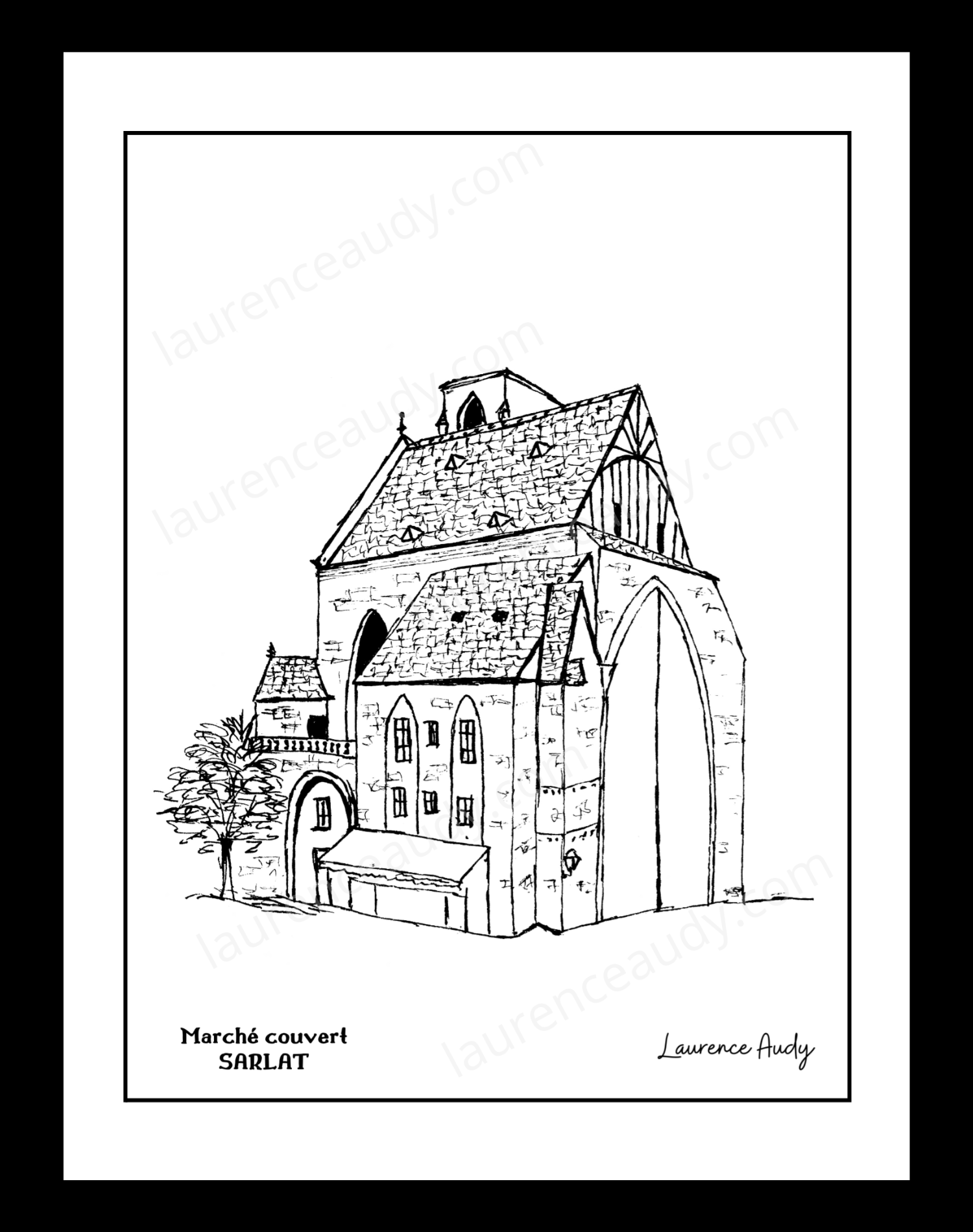 Affiche marché couvert Sarlat – Image 3