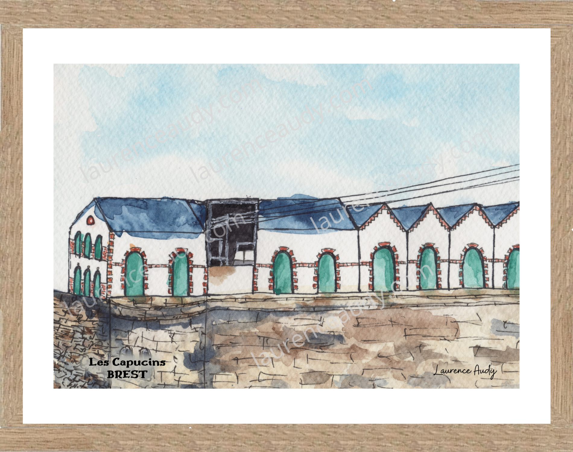 Affiche les Capucins à Brest — aquarelle – Image 2