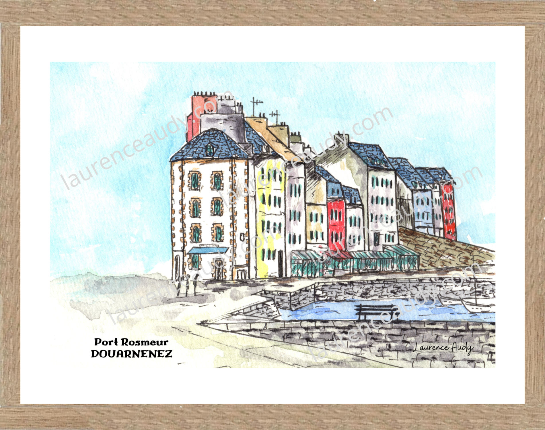 Affiche Port Rosmeur Douarnenez — aquarelle – Image 3