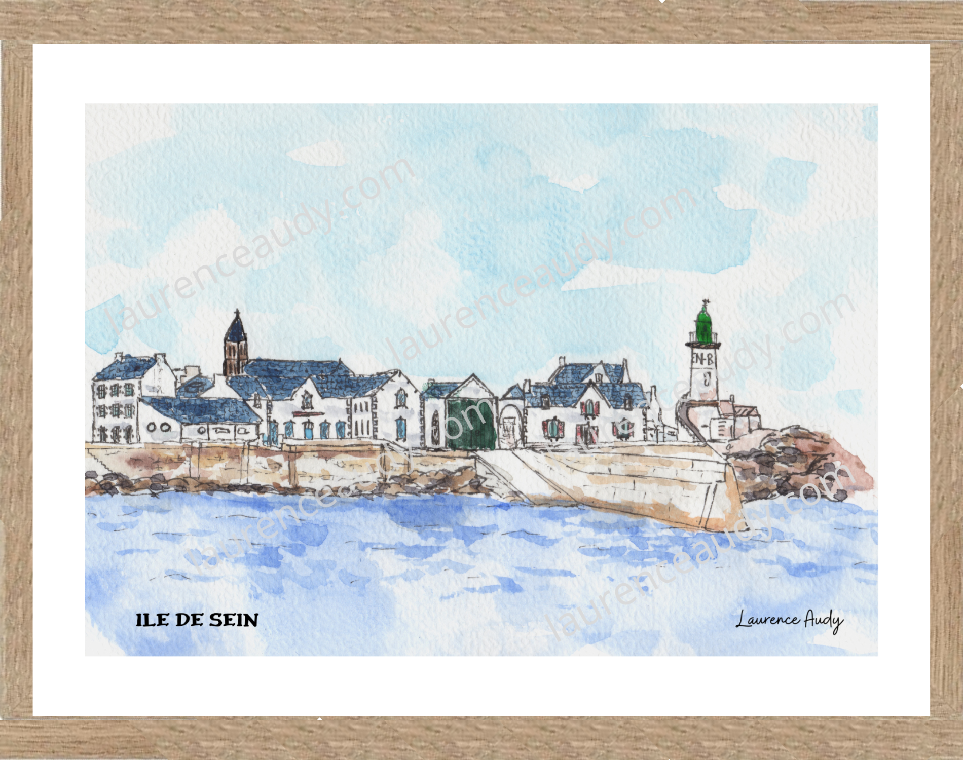 Affiche Ile de Sein — aquarelle – Image 3