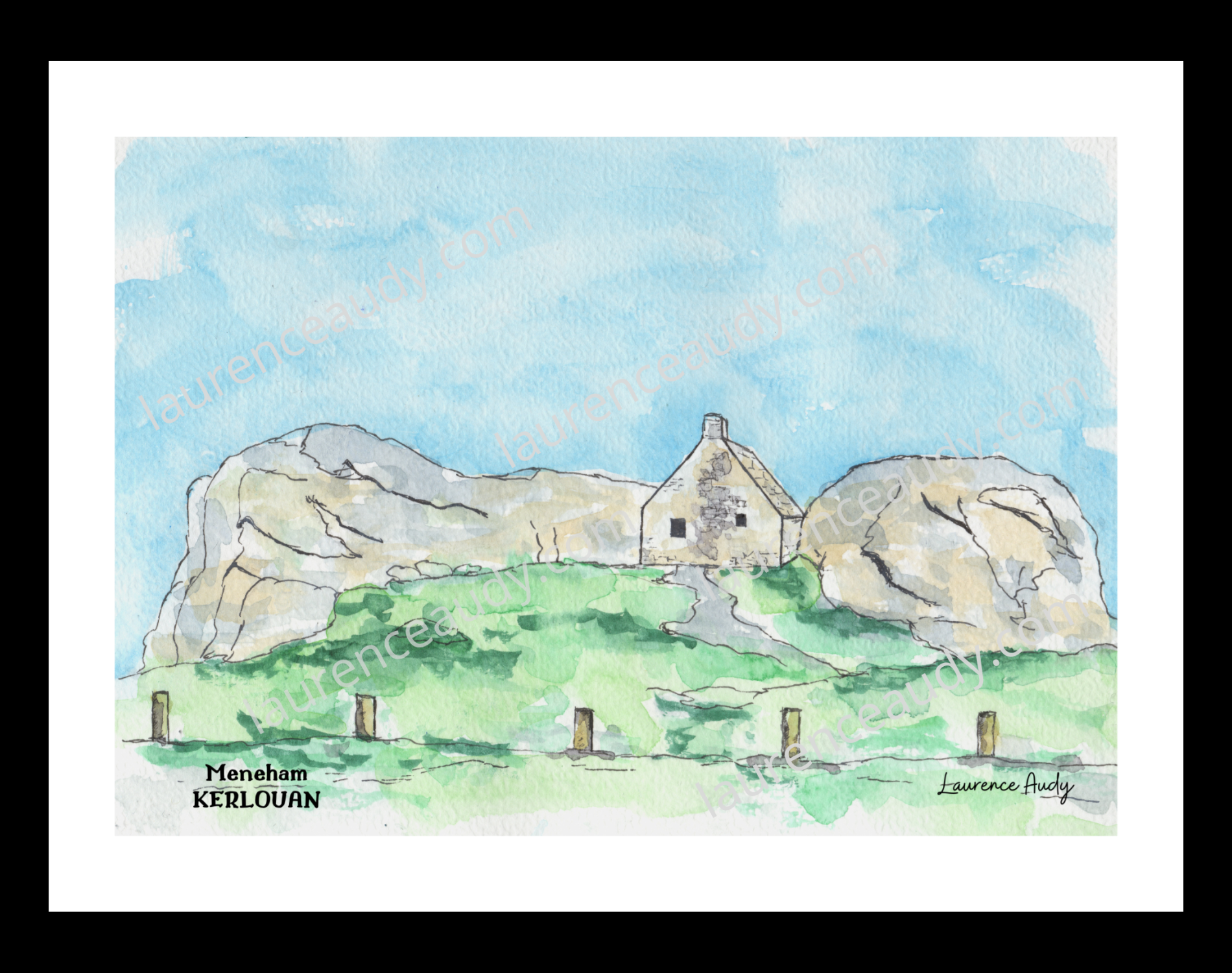 Affiche Meneham Kerlouan — aquarelle – Image 2