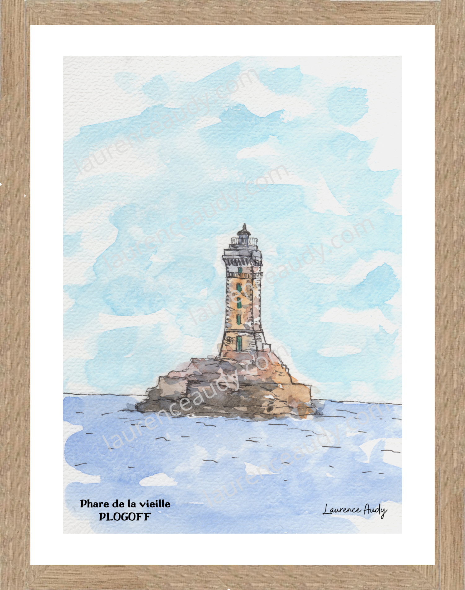 Affiche Phare de la vieille Plogoff — aquarelle – Image 3
