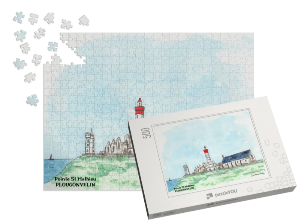 29-PLOUGONVELIN-POINTE-ST-MATHIEU-PUZZLE-500-PIECES-BOITE|||