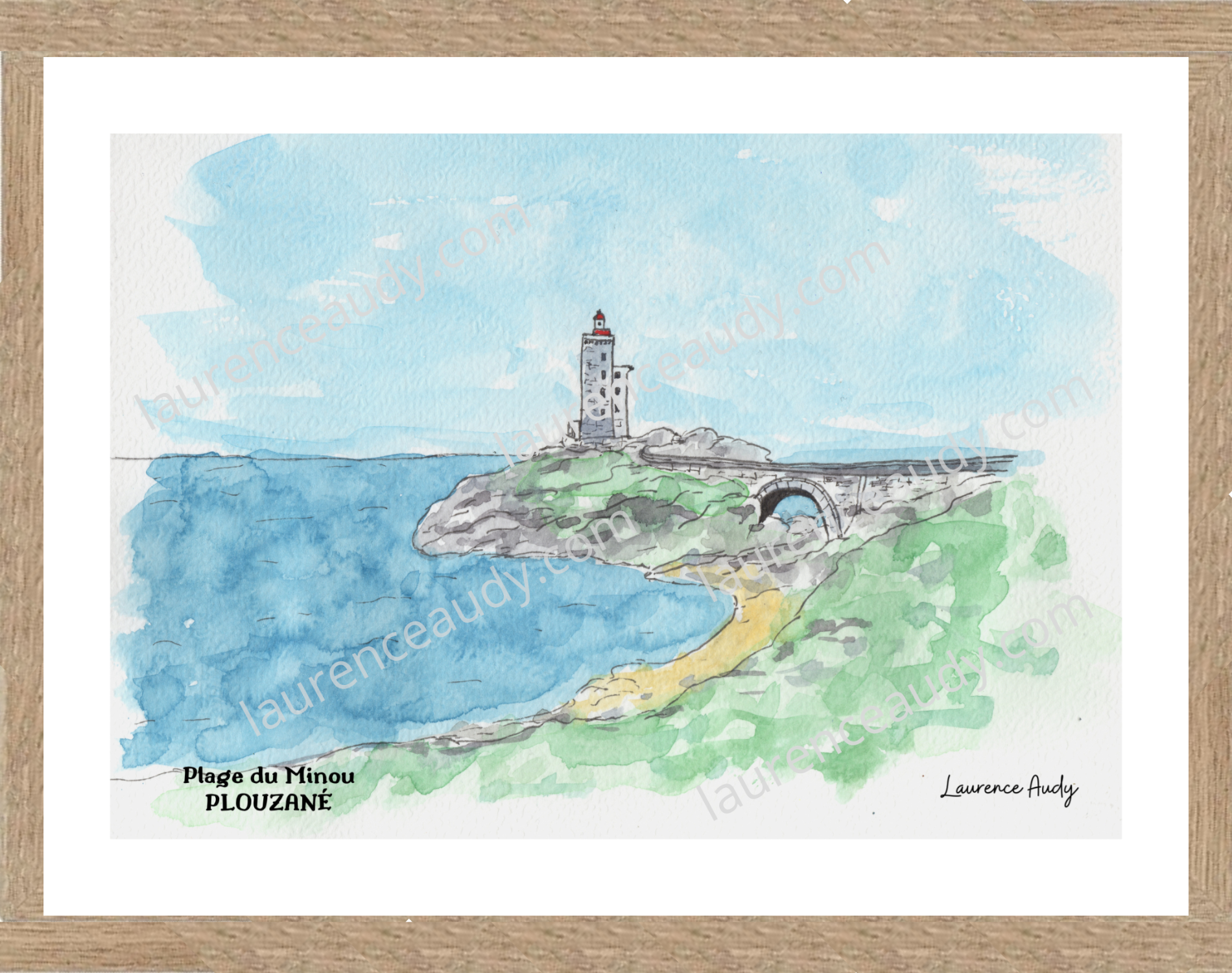 Affiche Plage du Minou Plouzané — aquarelle – Image 3