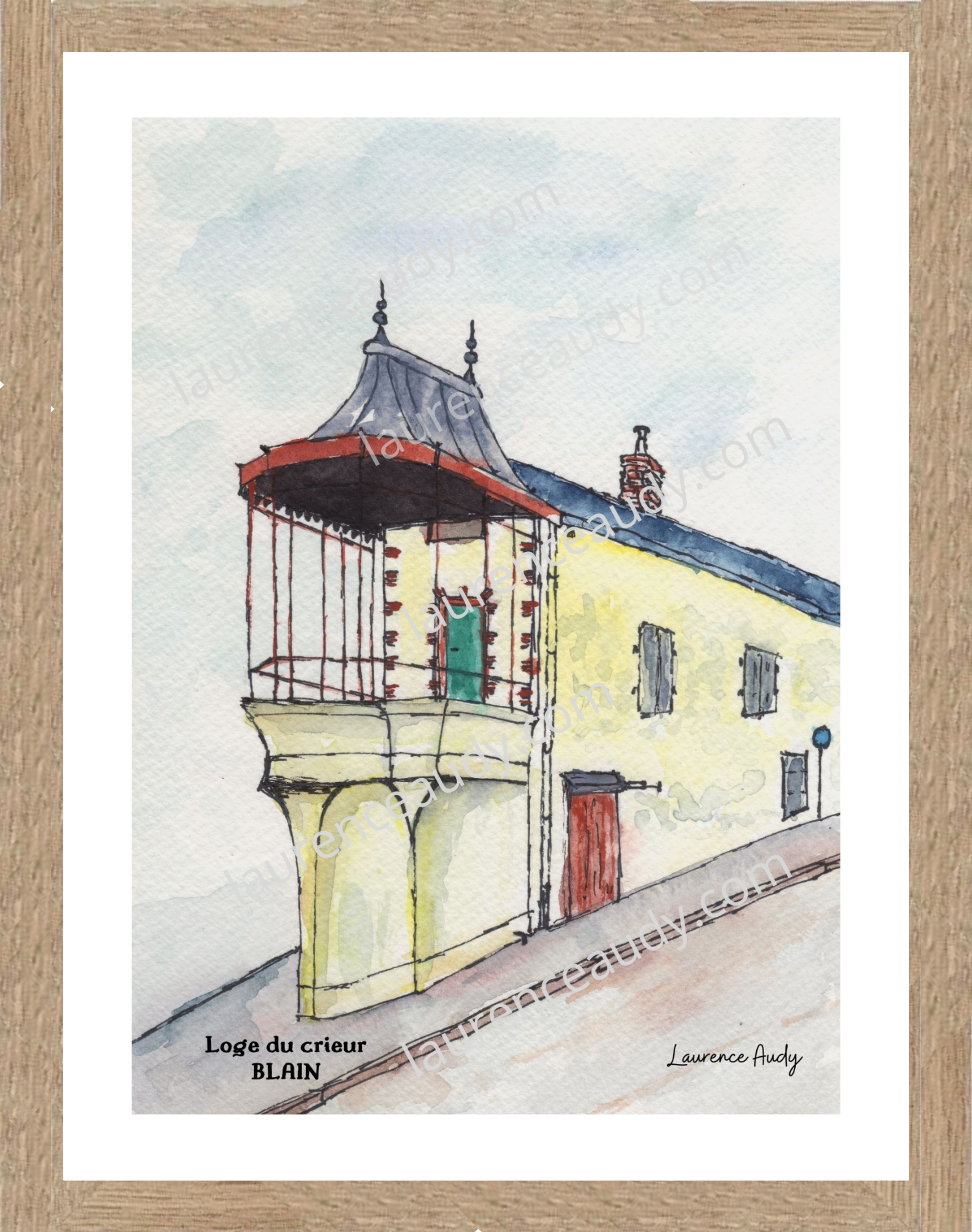 Affiche maison du crieur Blain — aquarelle – Image 3