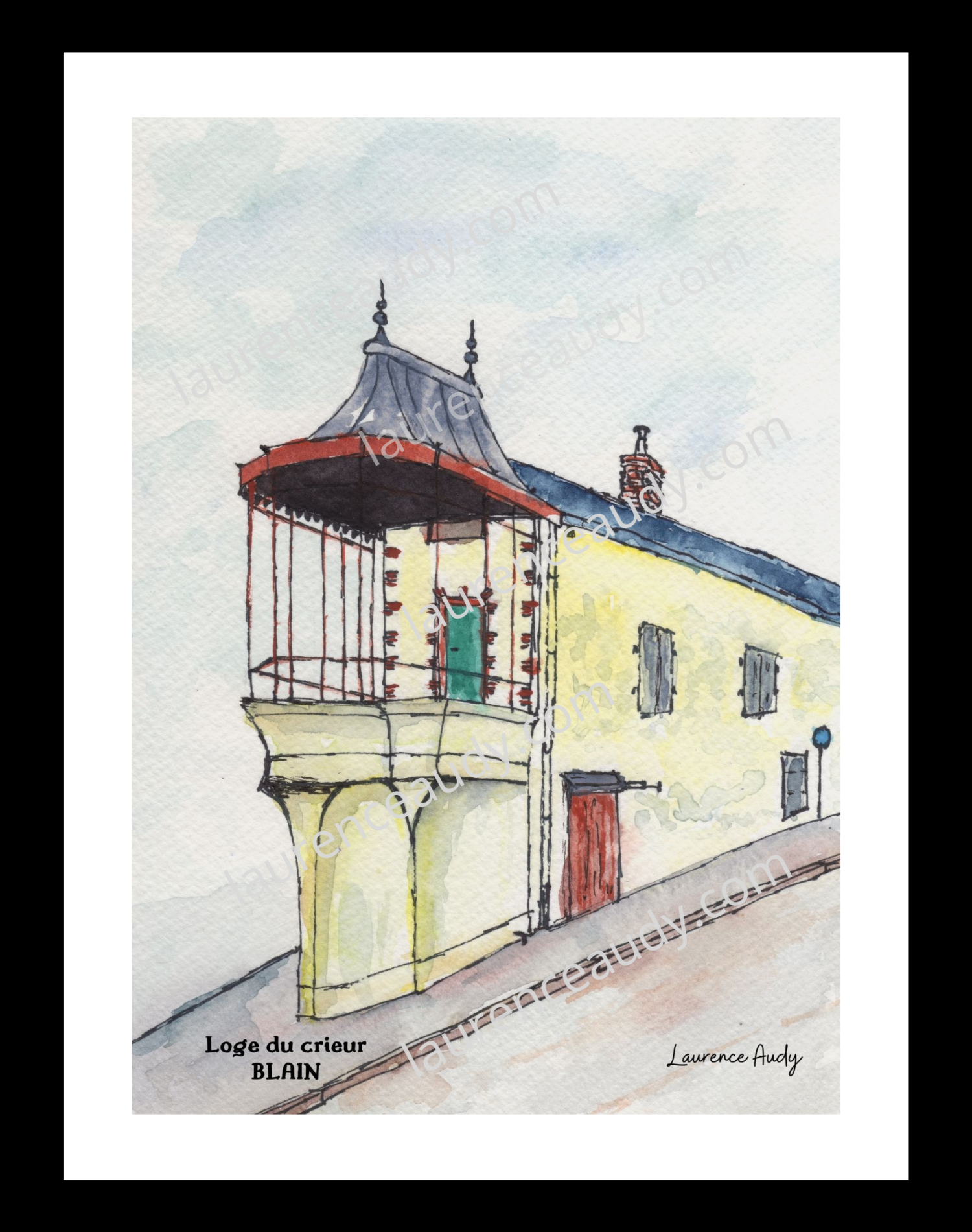 Affiche maison du crieur Blain — aquarelle – Image 2