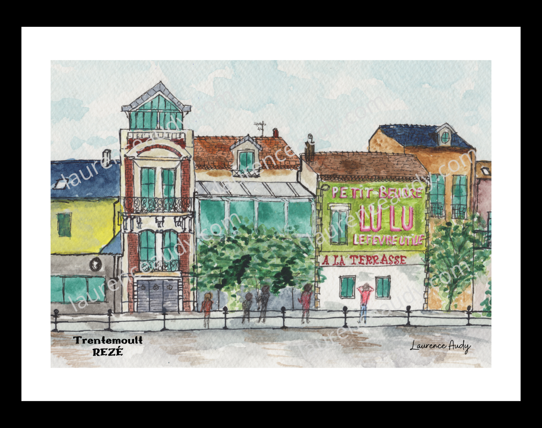 Affiche Trentemoult à Rezé — aquarelle – Image 3