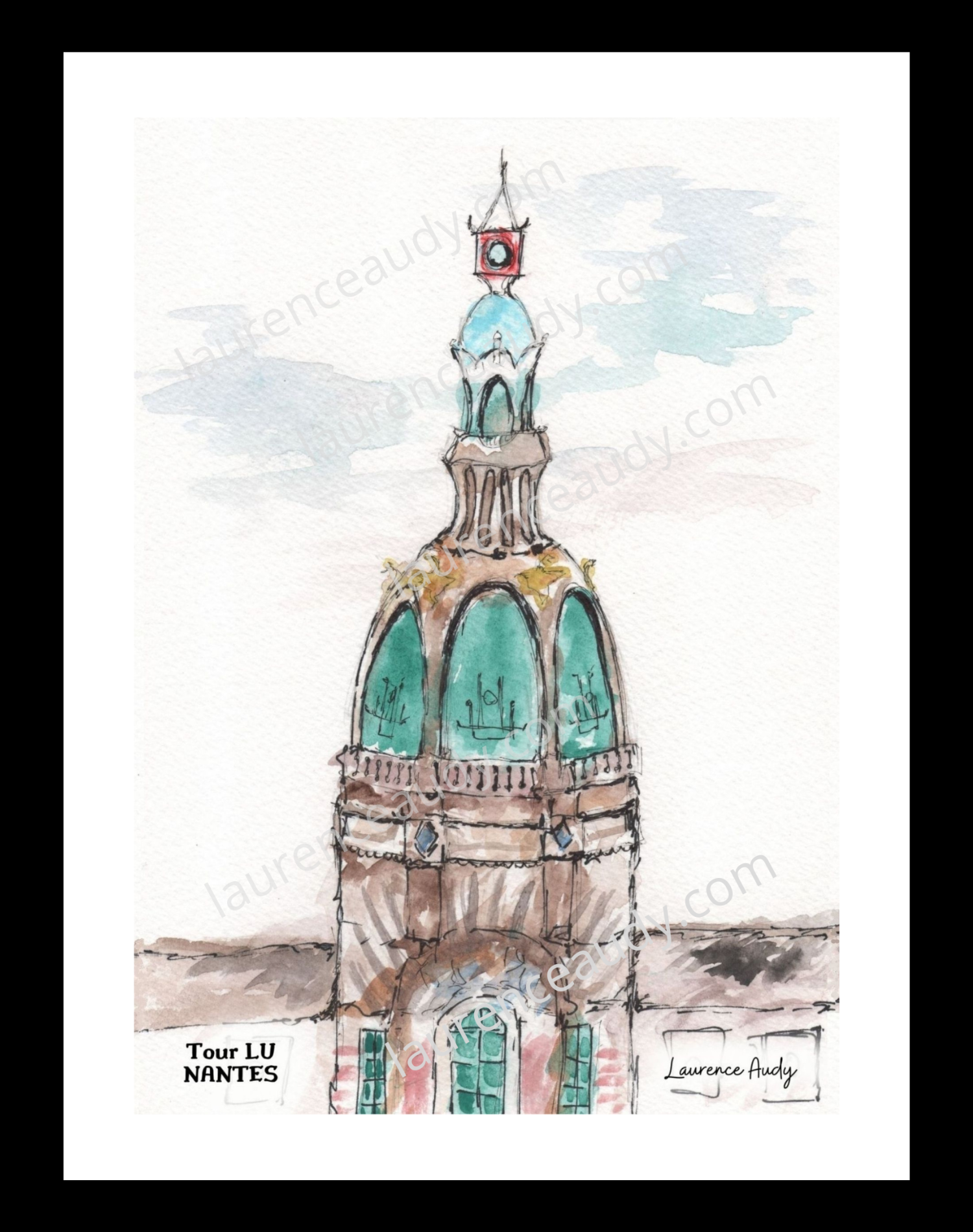 Affiche Tour LU à Nantes — aquarelle – Image 6