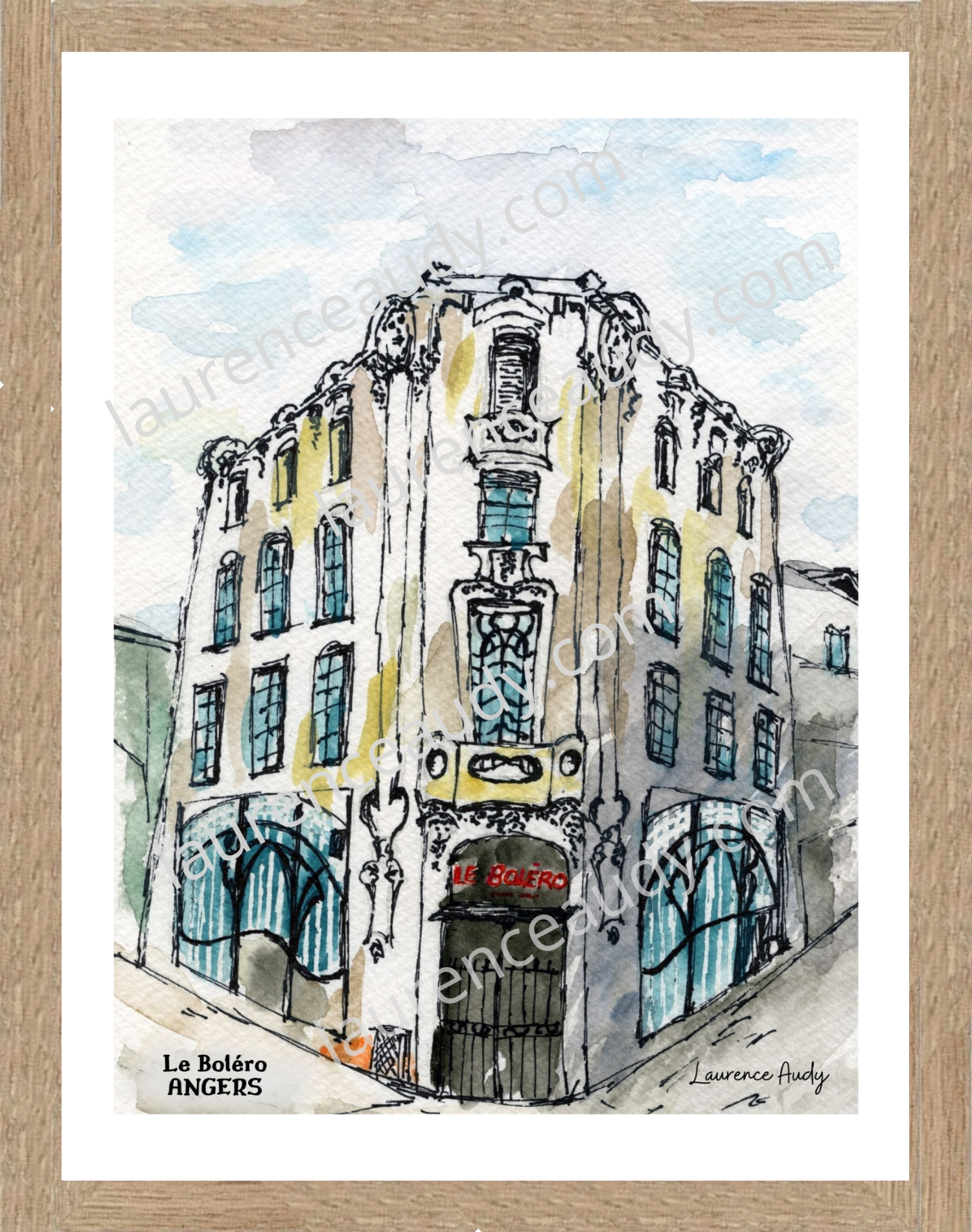 Affiche Boléro à Angers — aquarelle – Image 2