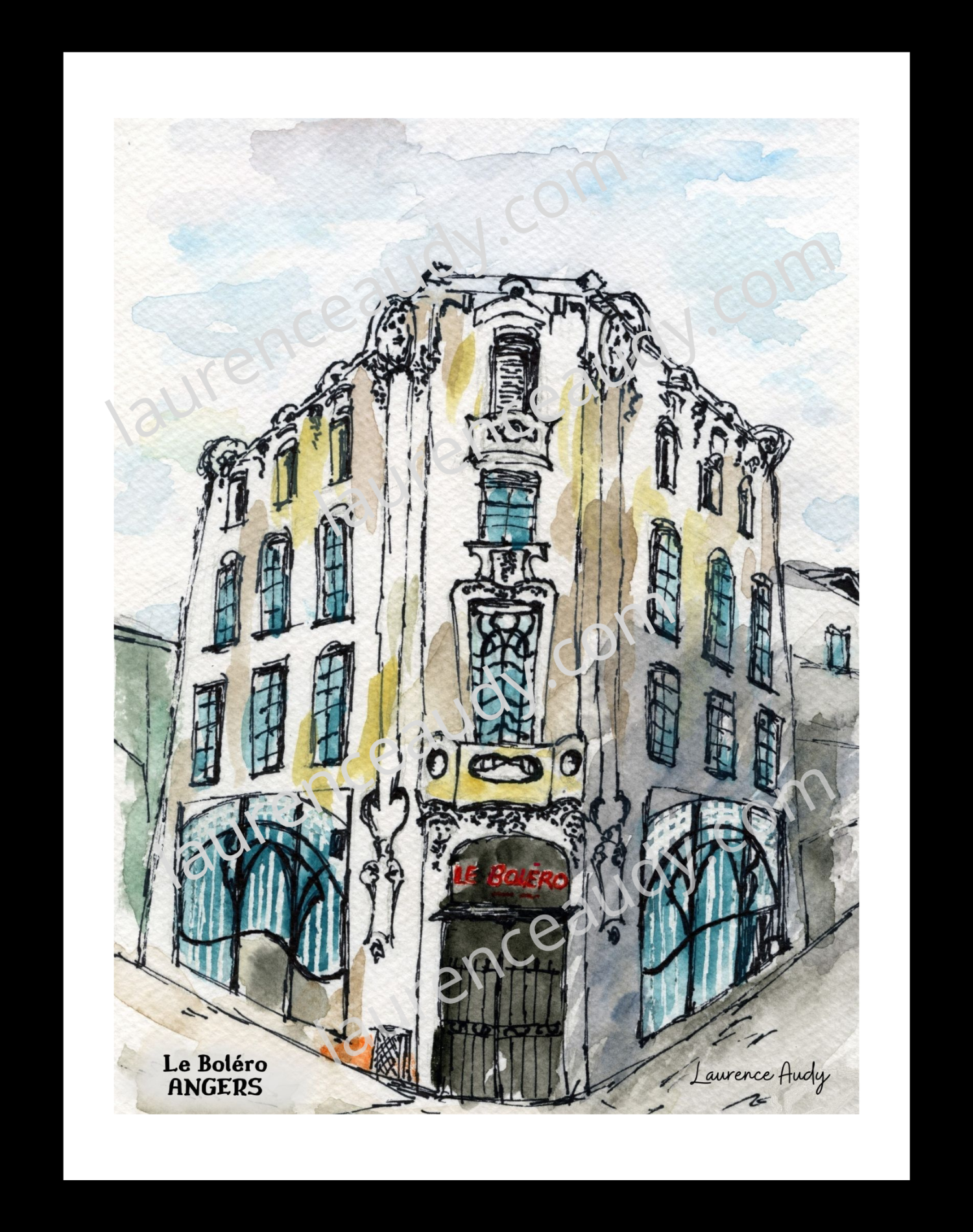 Affiche Boléro à Angers — aquarelle – Image 3