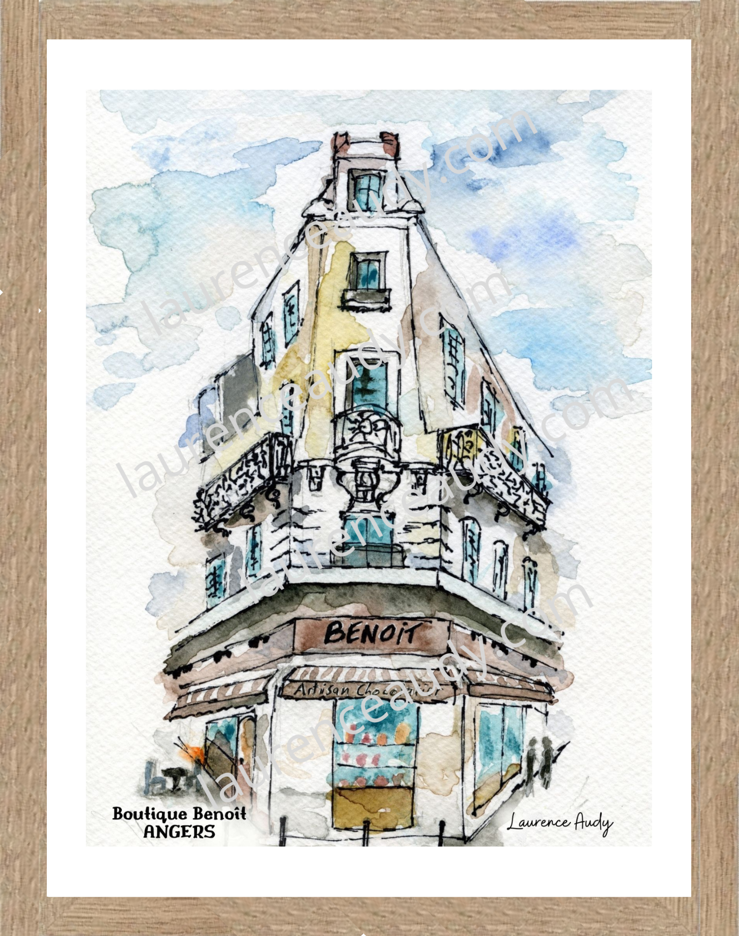 Affiche Boutique Benoît à Angers — aquarelle – Image 2