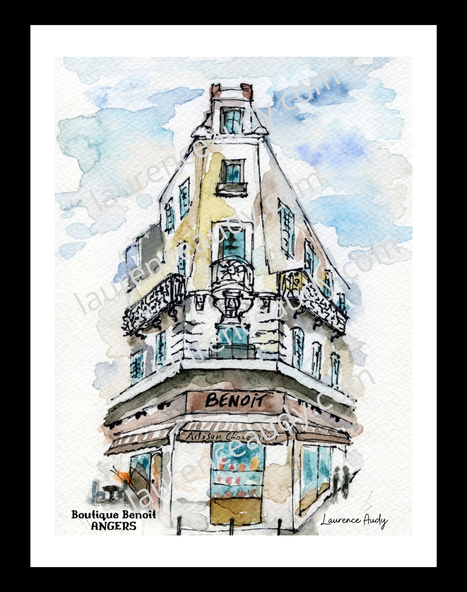 Affiche Boutique Benoît à Angers — aquarelle – Image 3