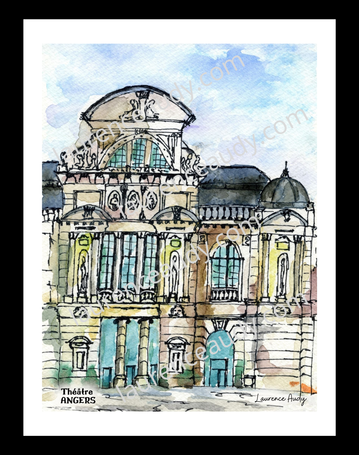 Affiche Théâtre à Angers — aquarelle – Image 3