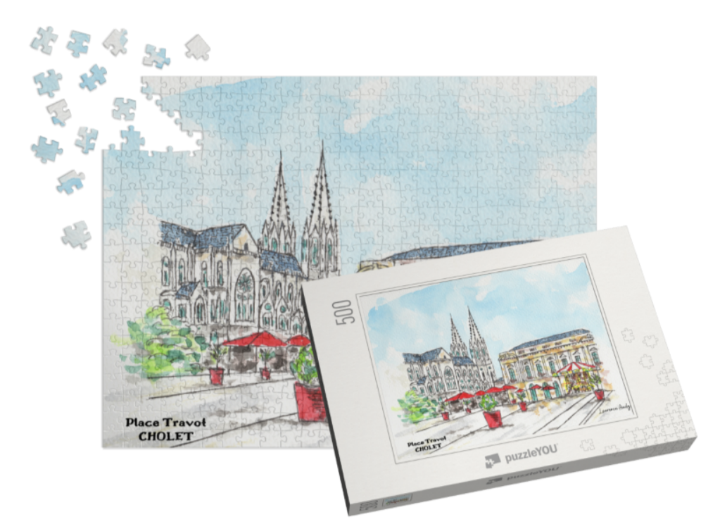 49-CHOLET-PLACE-TRAVOT-PUZZLE-500-PIECES-BOITE|||