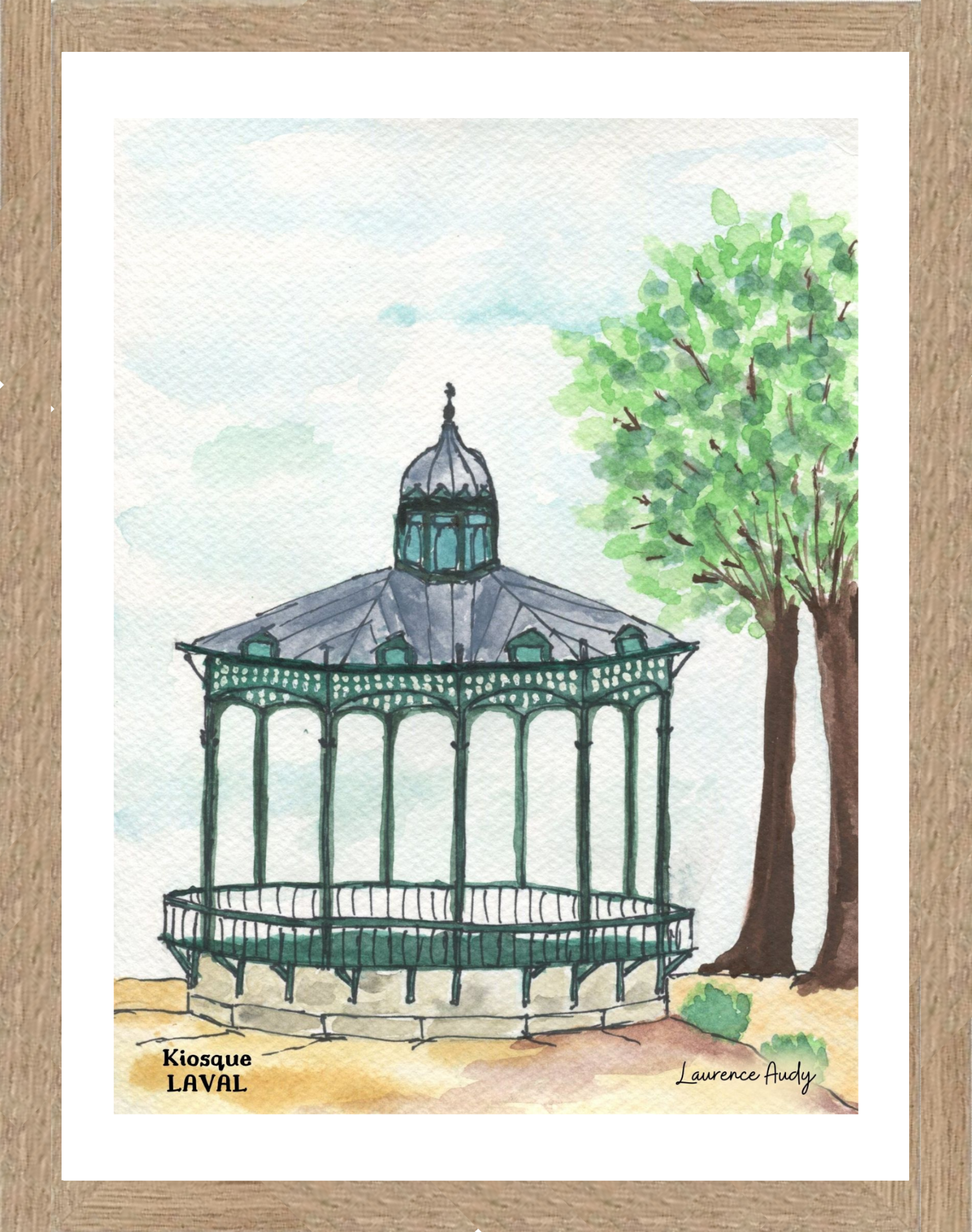 Affiche kiosque à Laval — aquarelle – Image 3