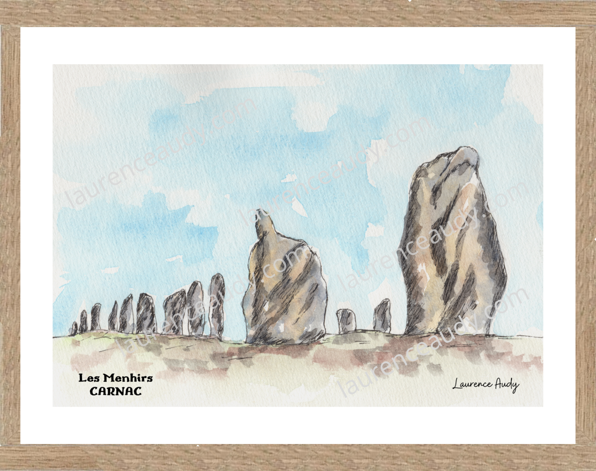 Affiche Menhirs Carnac — aquarelle – Image 3