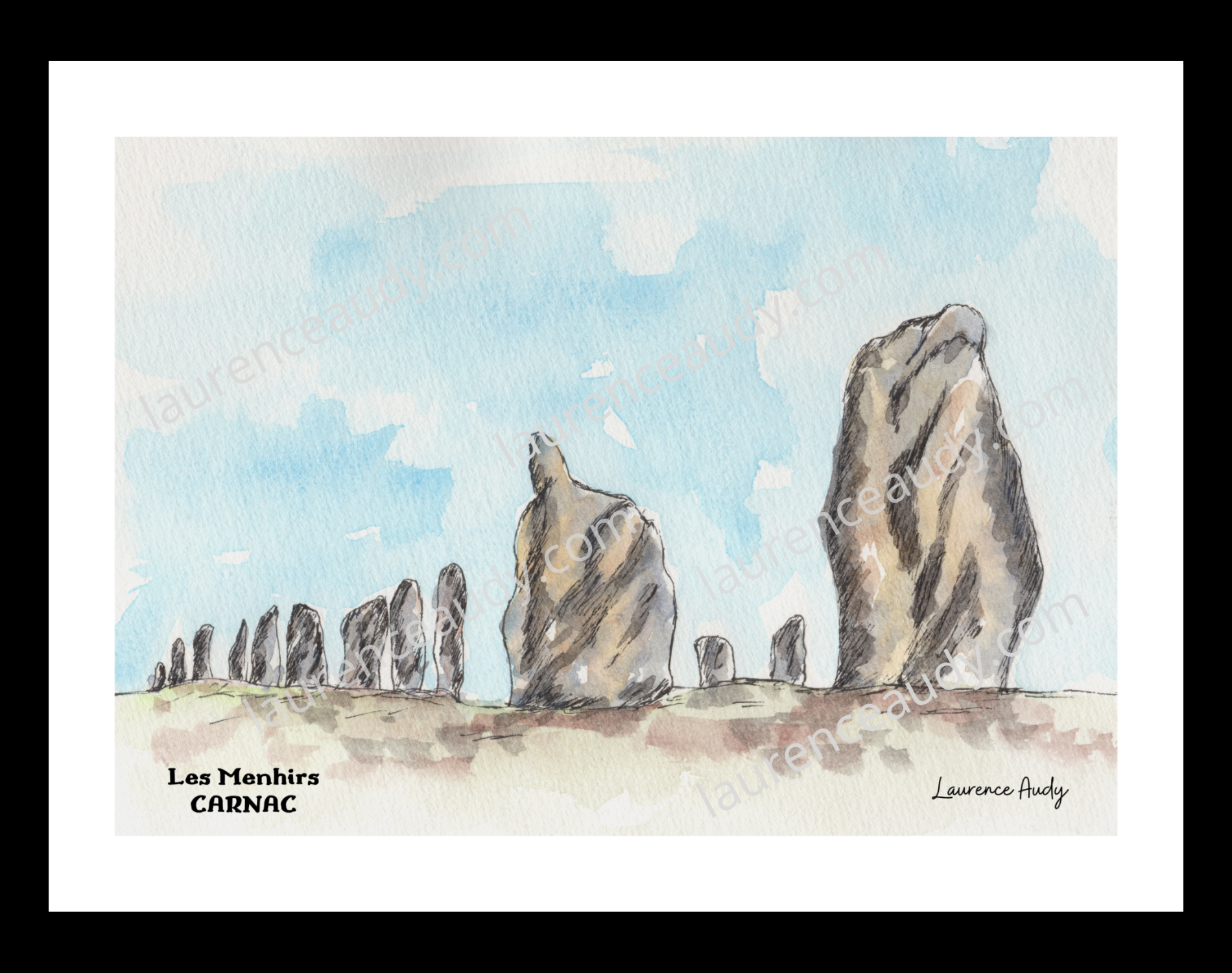 Affiche Menhirs Carnac — aquarelle – Image 2
