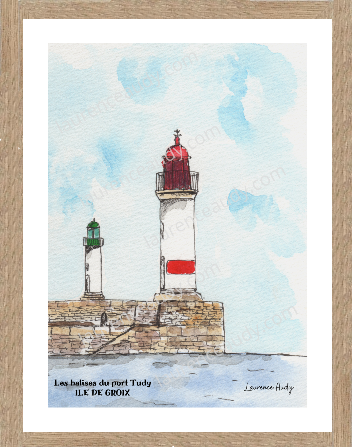 Affiche Port Tudy Ile de Groix — aquarelle – Image 3