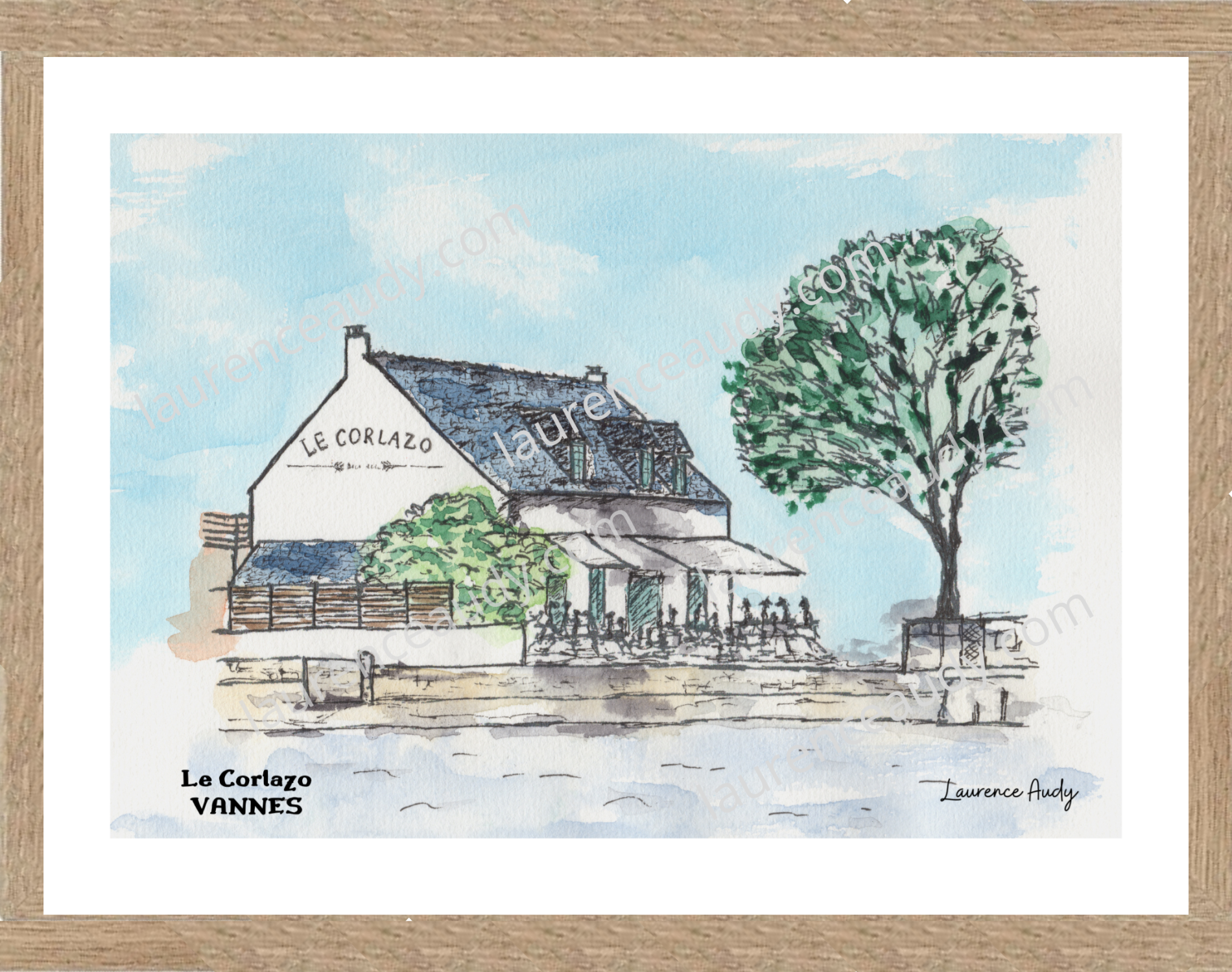 Affiche Le Corlazo Vannes — aquarelle – Image 3