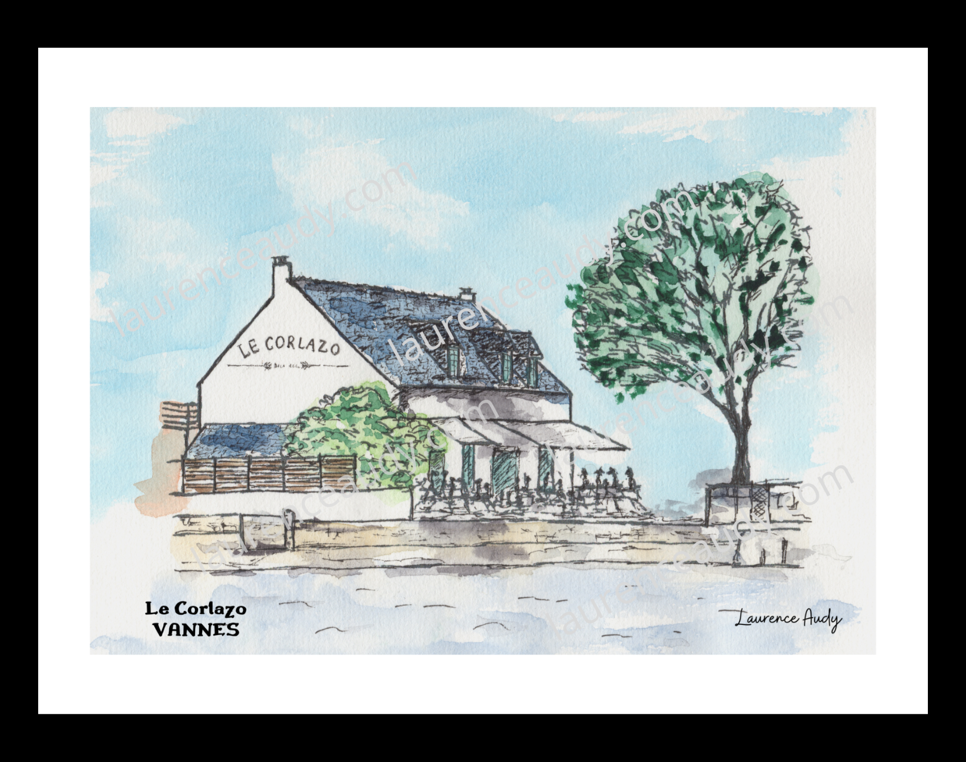 Affiche Le Corlazo Vannes — aquarelle – Image 2