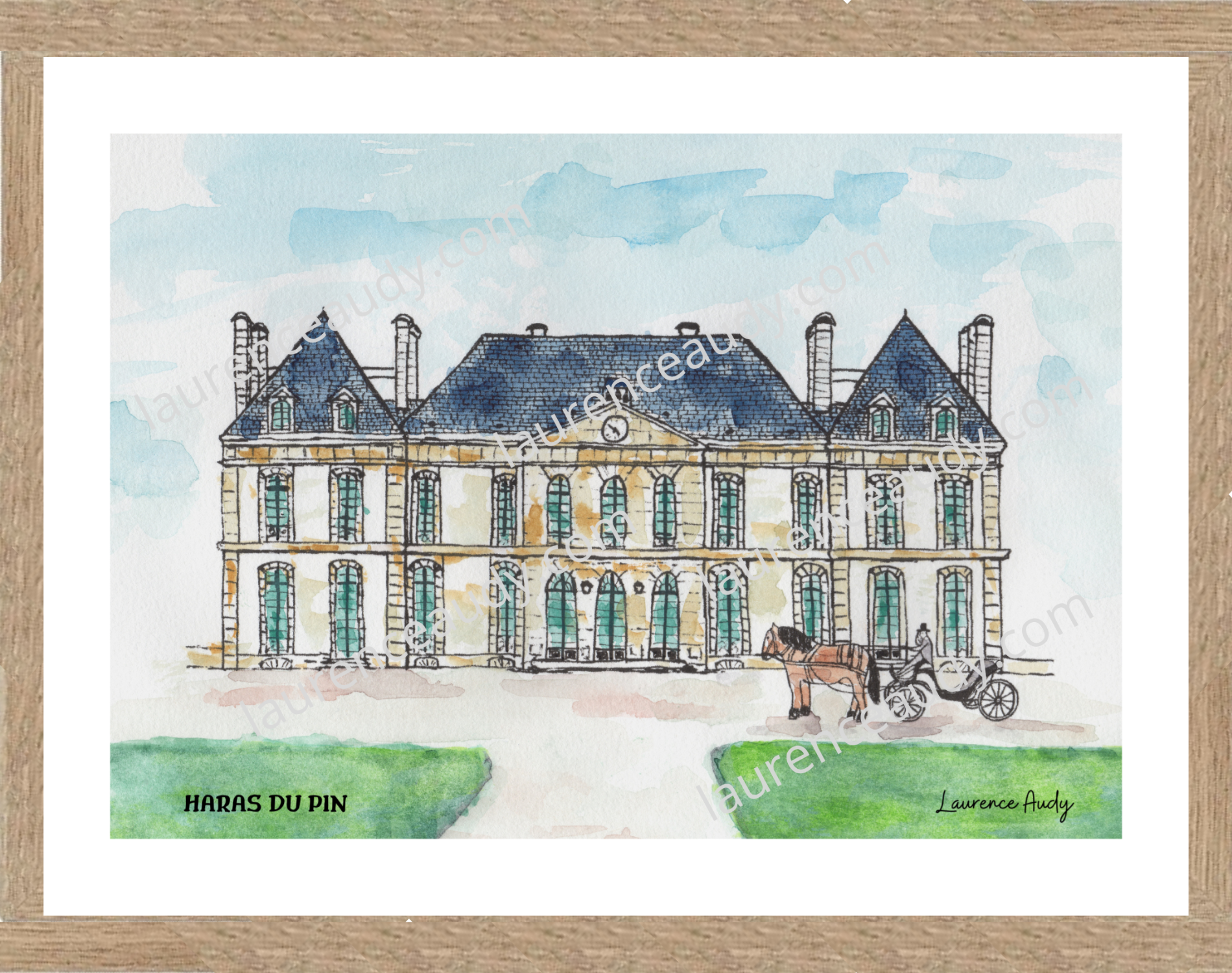 Affiche Haras du Pin — aquarelle – Image 3