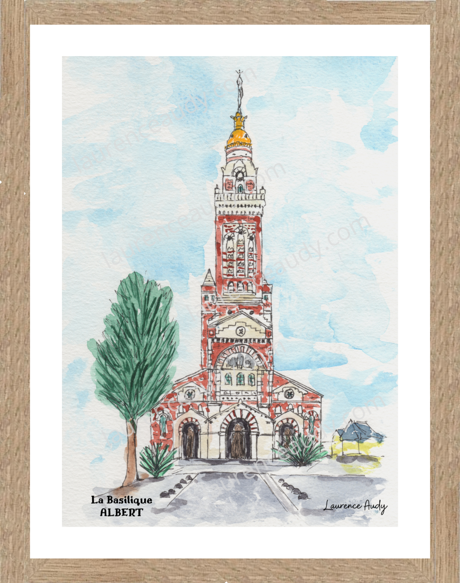 Affiche Basilique Albert — aquarelle – Image 3