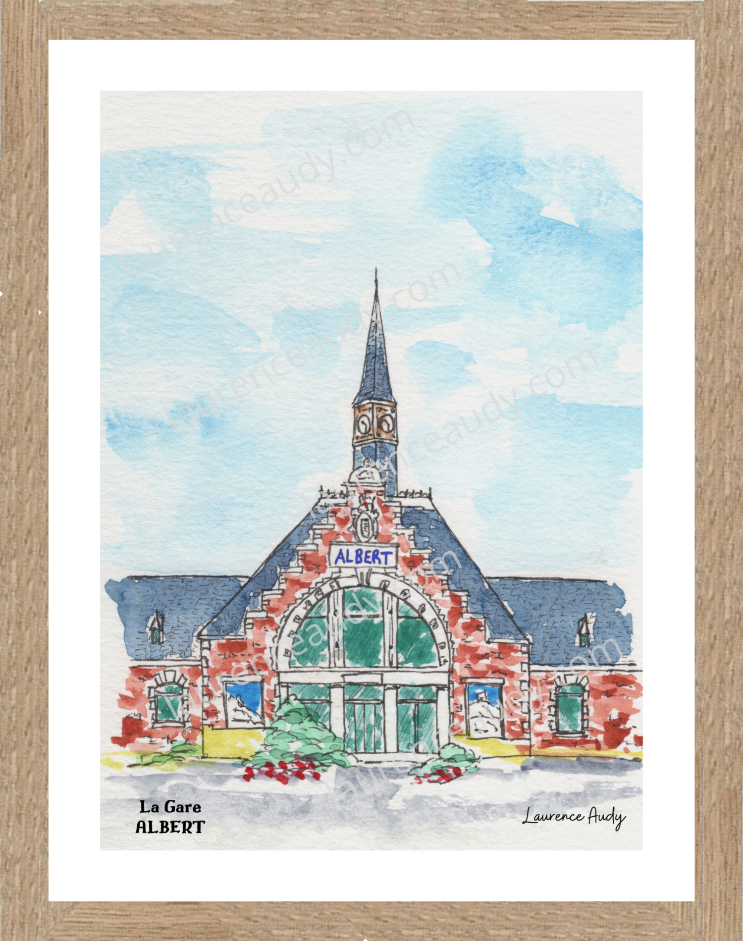 Affiche la Gare Albert — aquarelle – Image 2