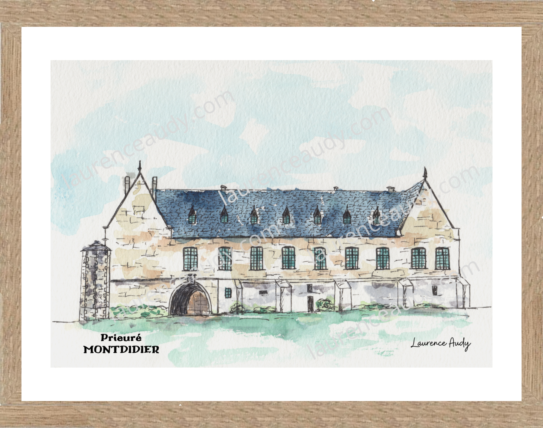 Affiche prieuré Montdidier — aquarelle – Image 3