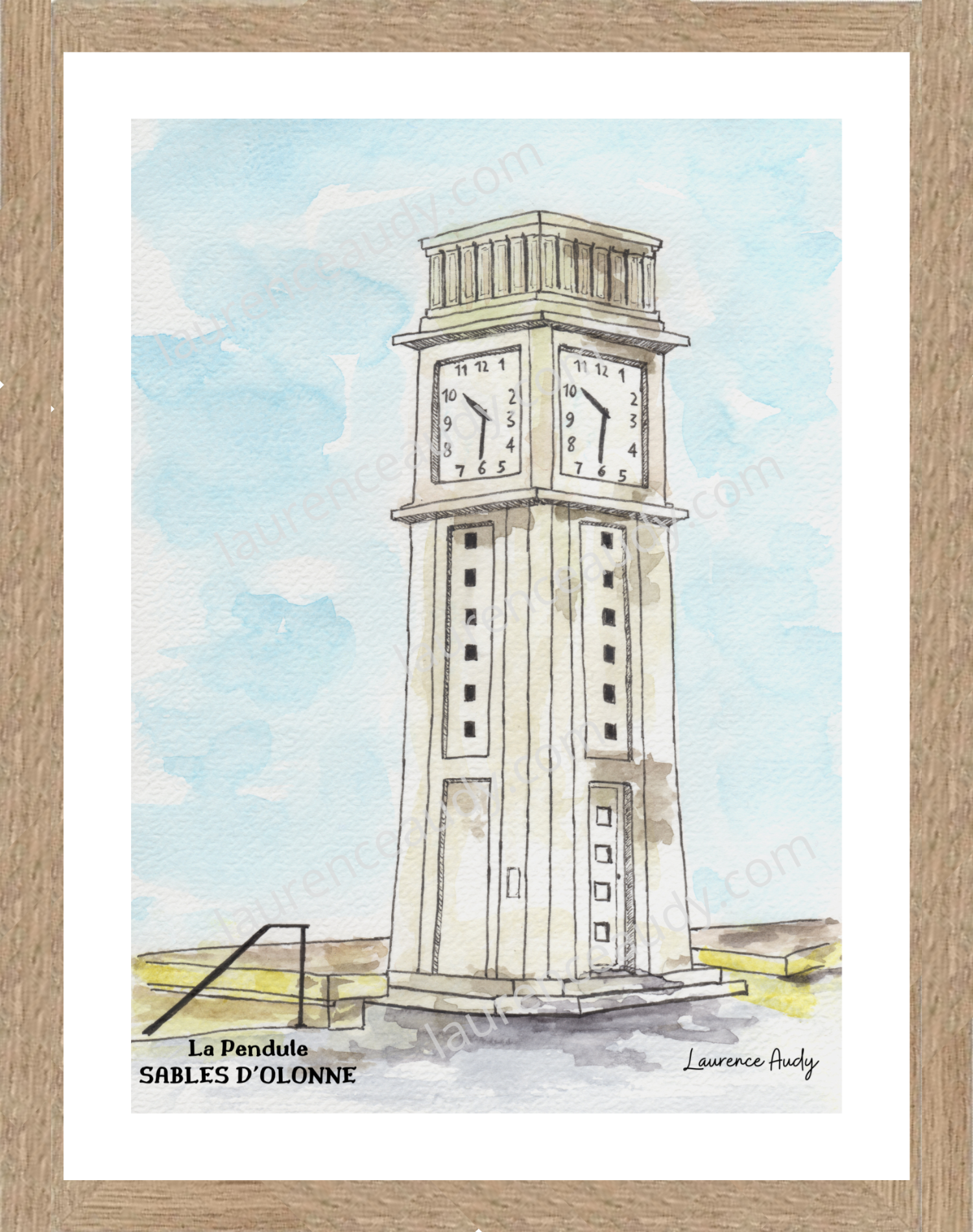 Affiche La Pendule Sables d’Olonne — aquarelle – Image 4