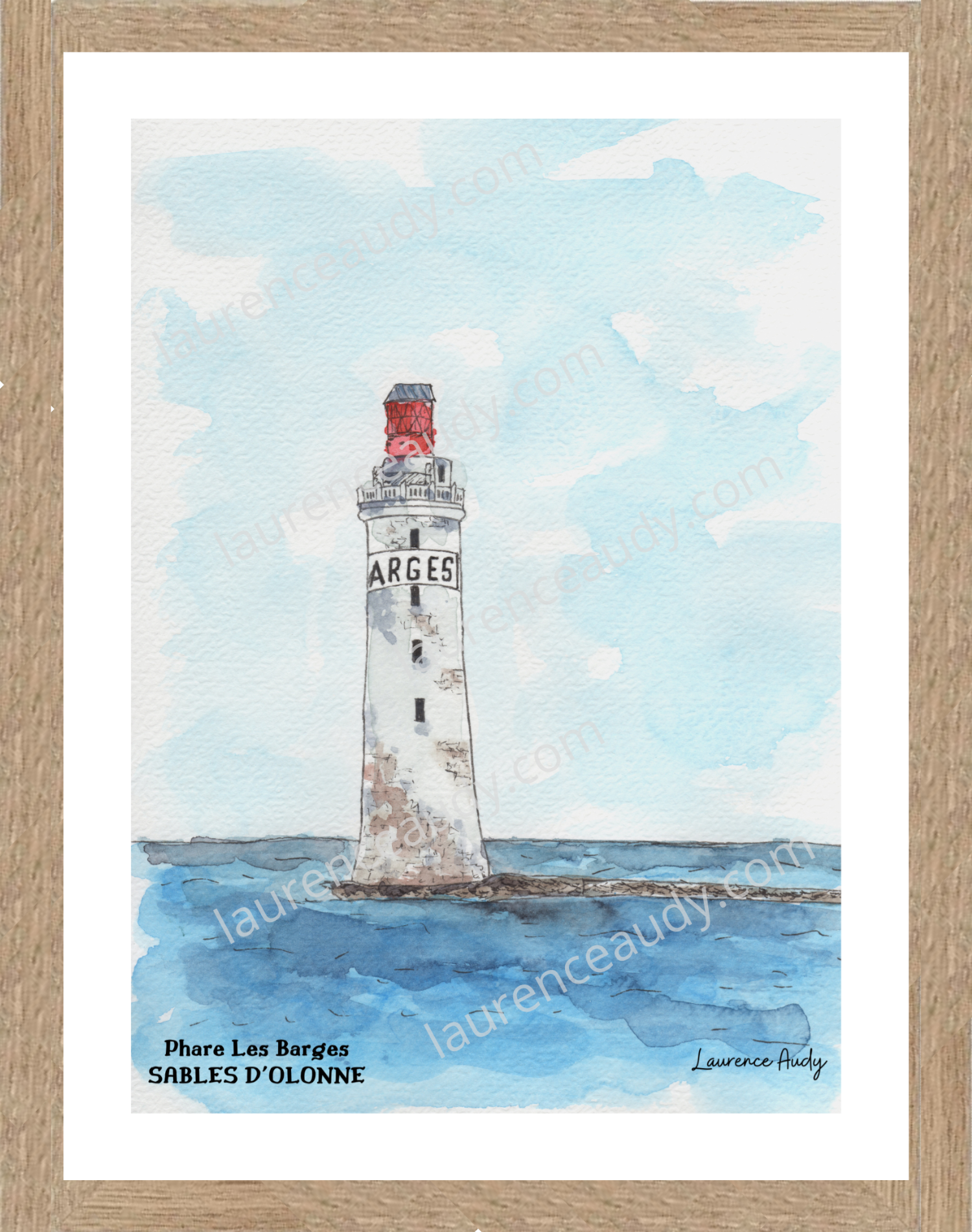 Affiche Les Barges Sables d’Olonne — aquarelle – Image 3