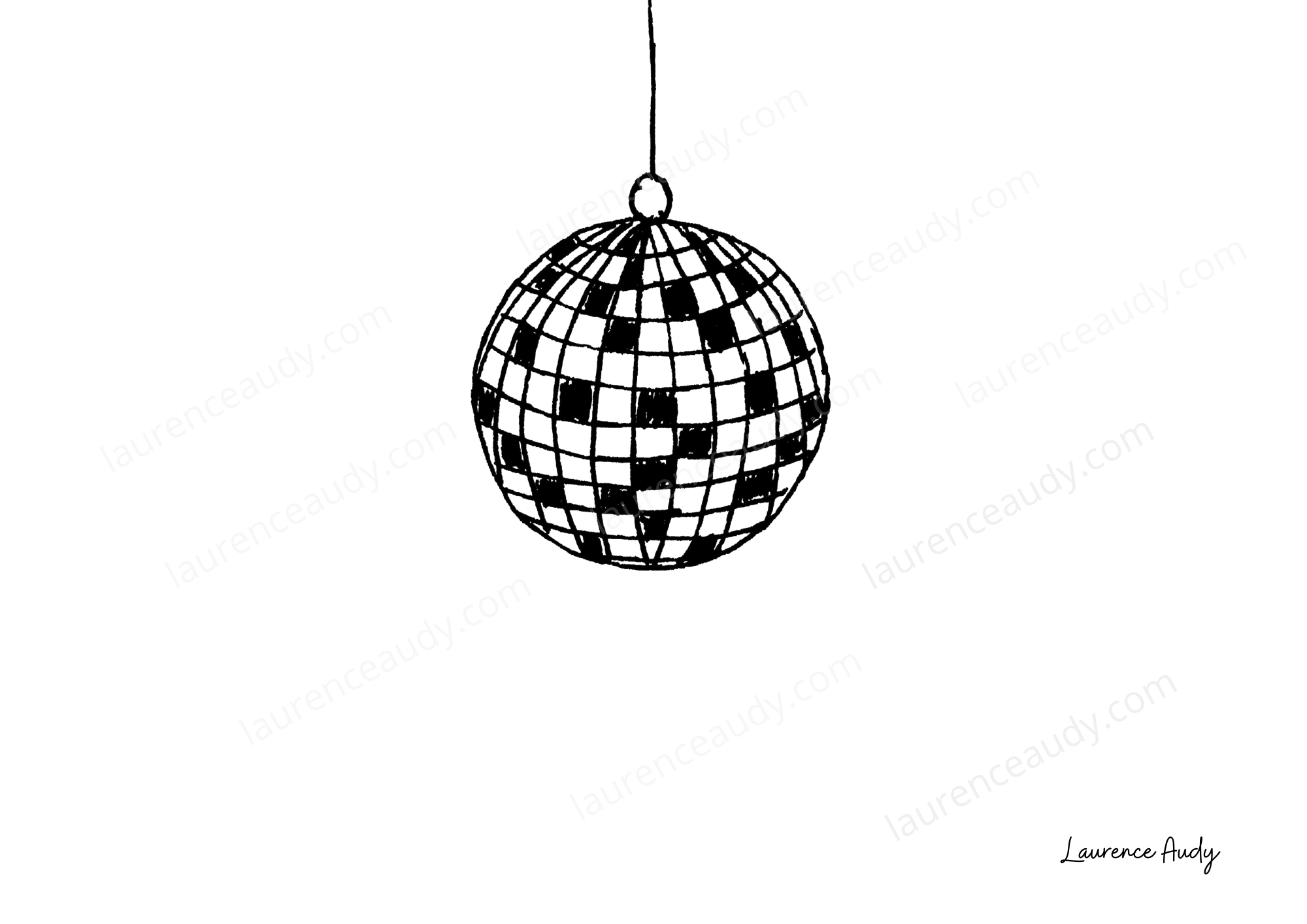 carte_postale_musique_boule_facette_02_laurence_audy|||||||||||||||