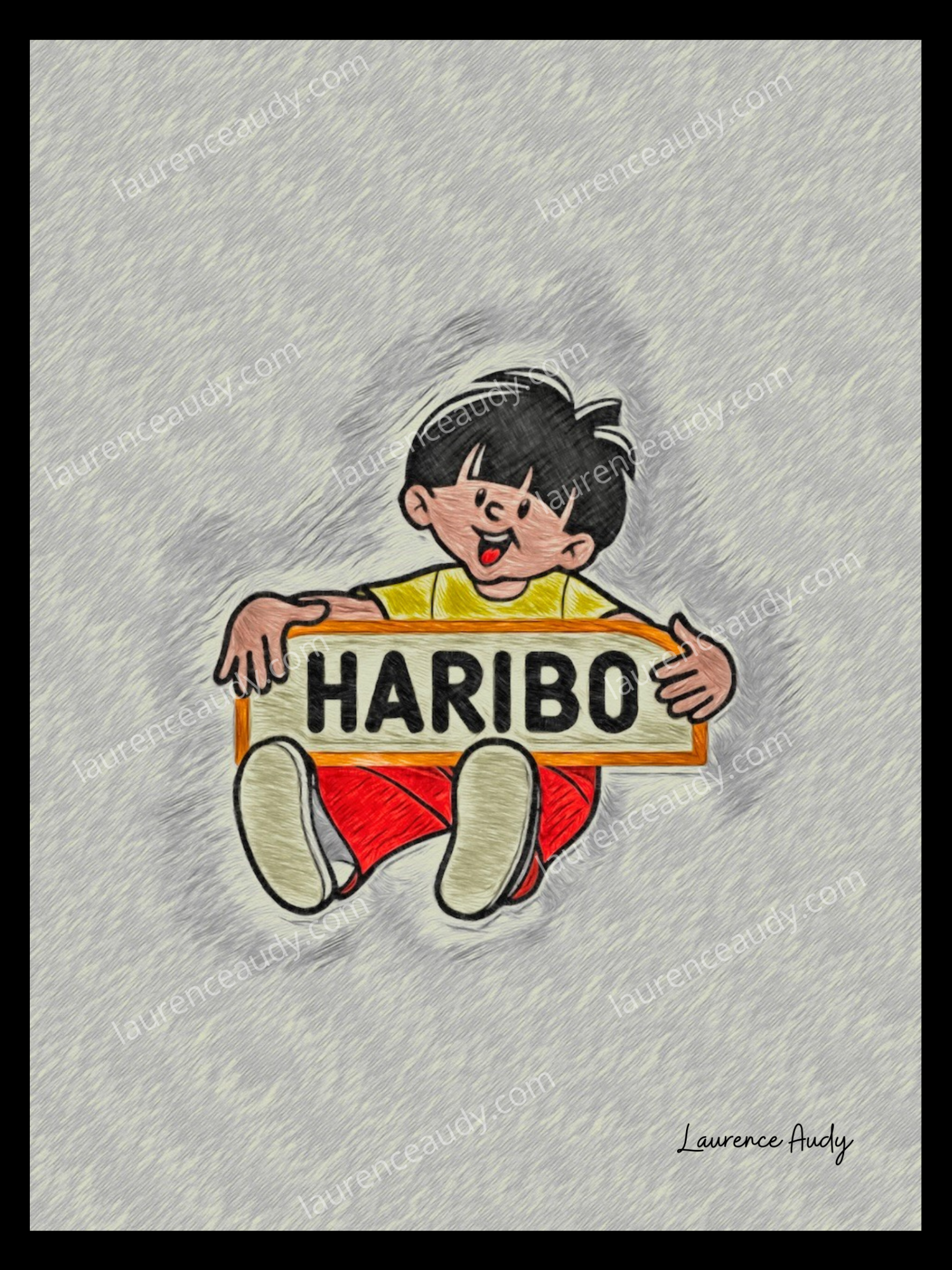 HARIBO FILIGRANE CADRE NOIR