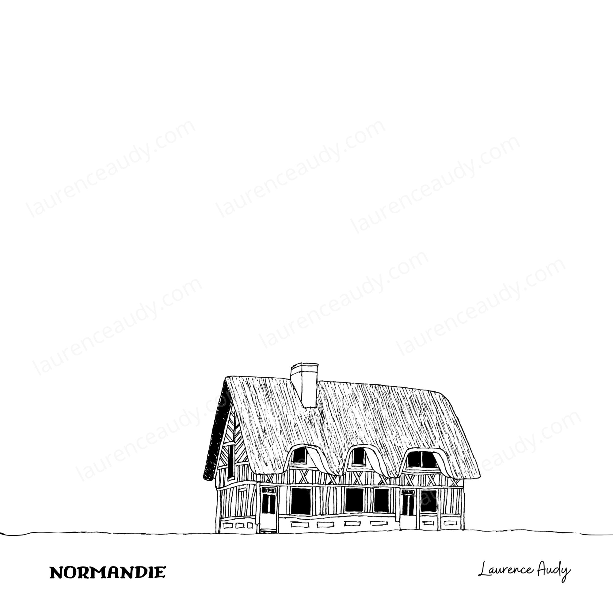 Affiche chaumière Normande – Image 4