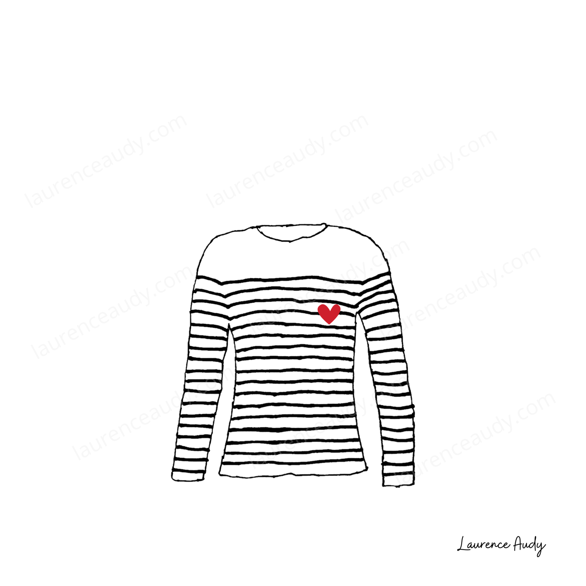 Affiche Vêtement n°1 + Coeur rouge – Image 2