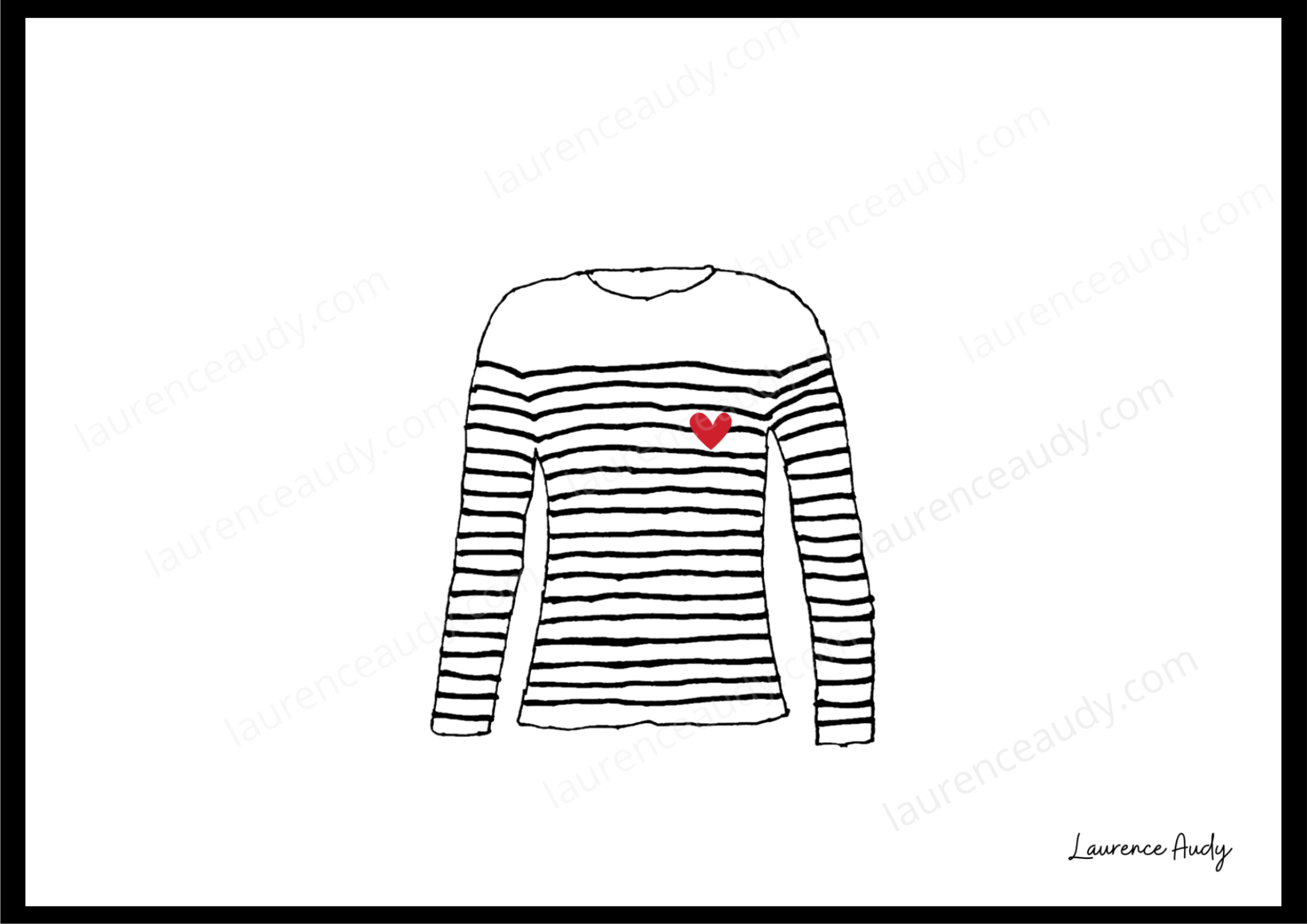 Affiche Vêtement n°1 + Coeur rouge – Image 3