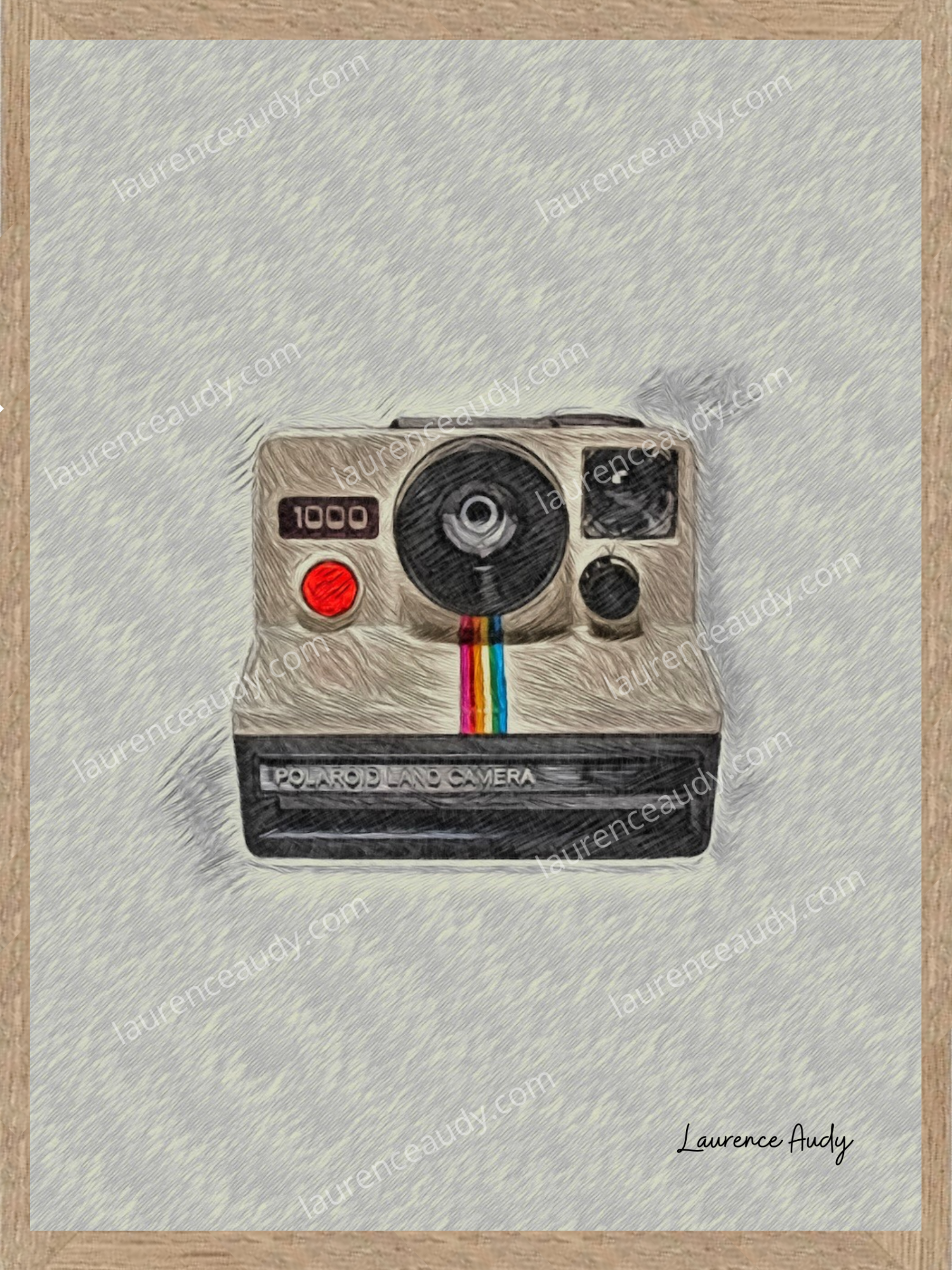 POLAROID FILIGRANE CADRE CHENE