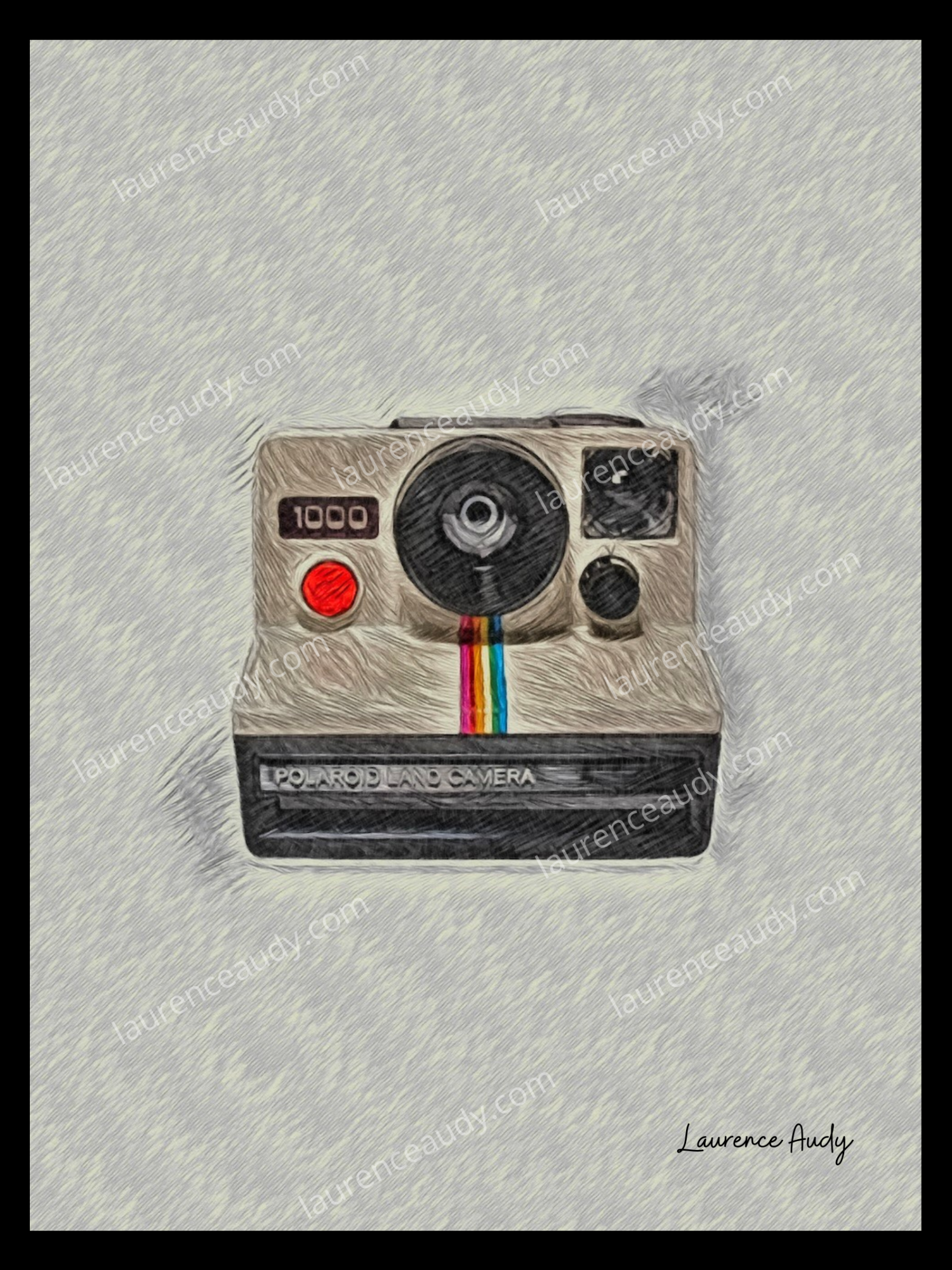 POLAROID FILIGRANE CADRE NOIR