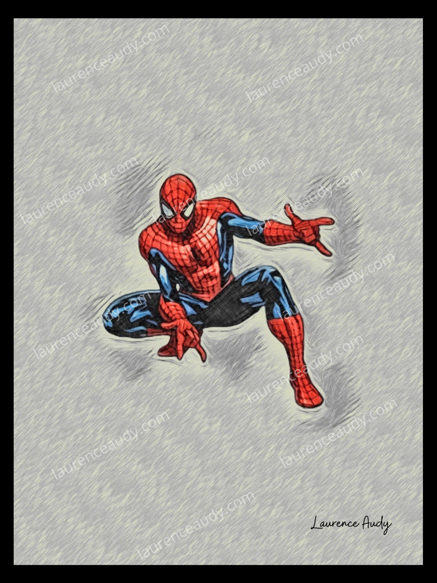 SPIDER-MAN FILIGRANE CADRE NOIR