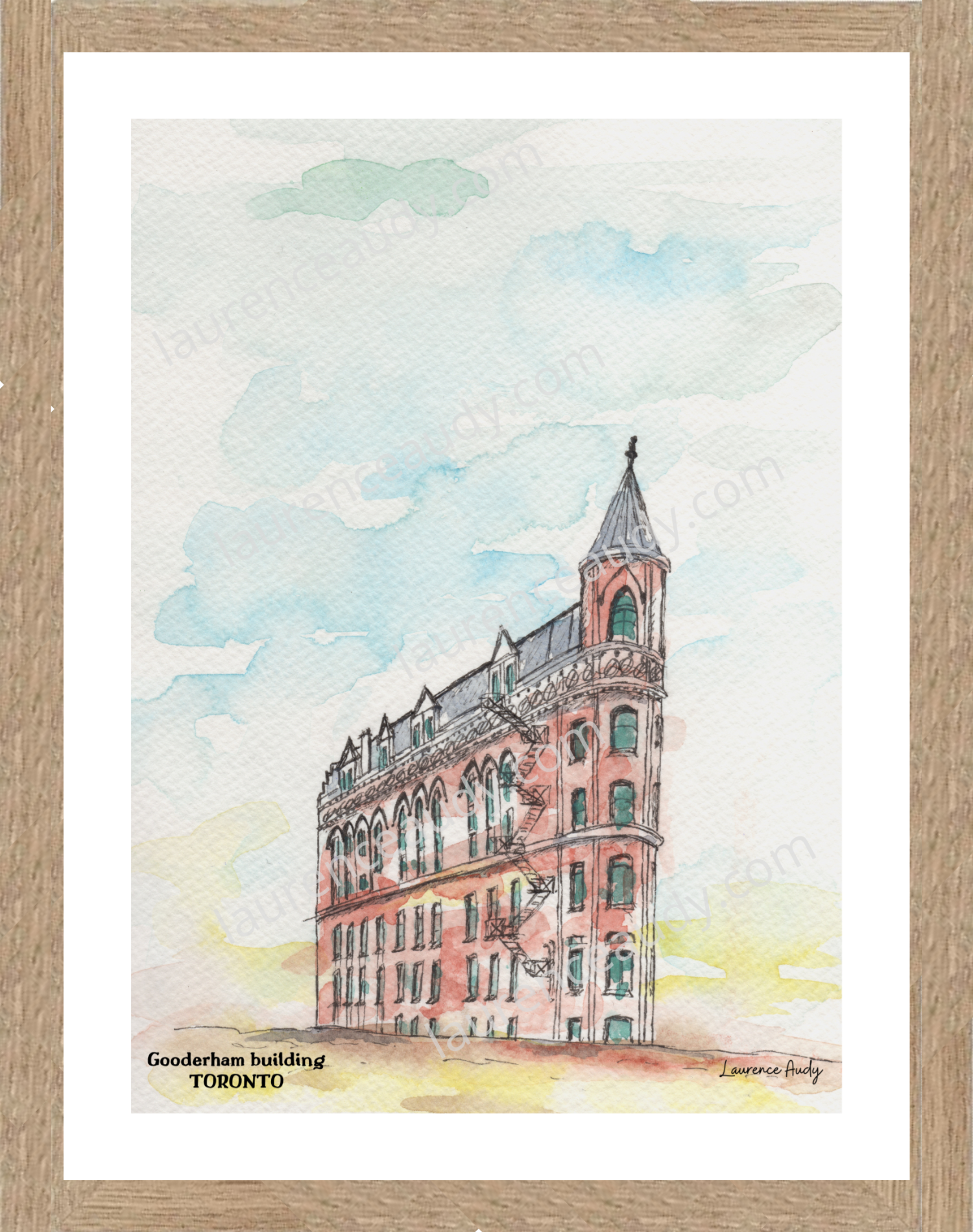 Affiche Gooderham building à Toronto — aquarelle – Image 3